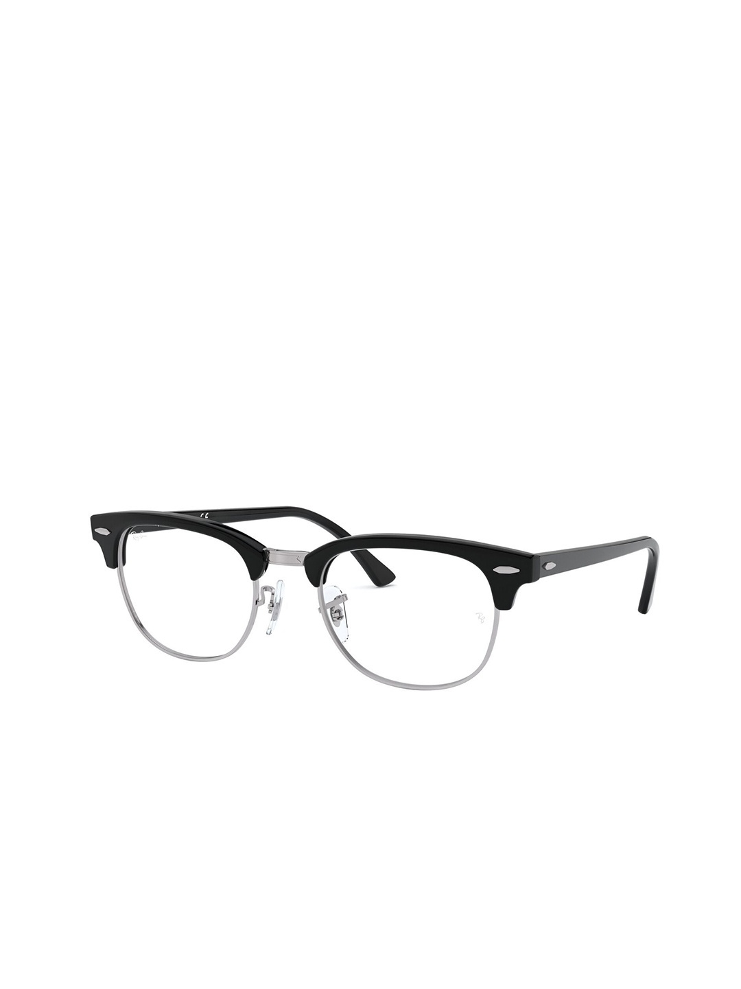

Ray-Ban Unisex Half Rim UV Protected Lens Square Frames, Black