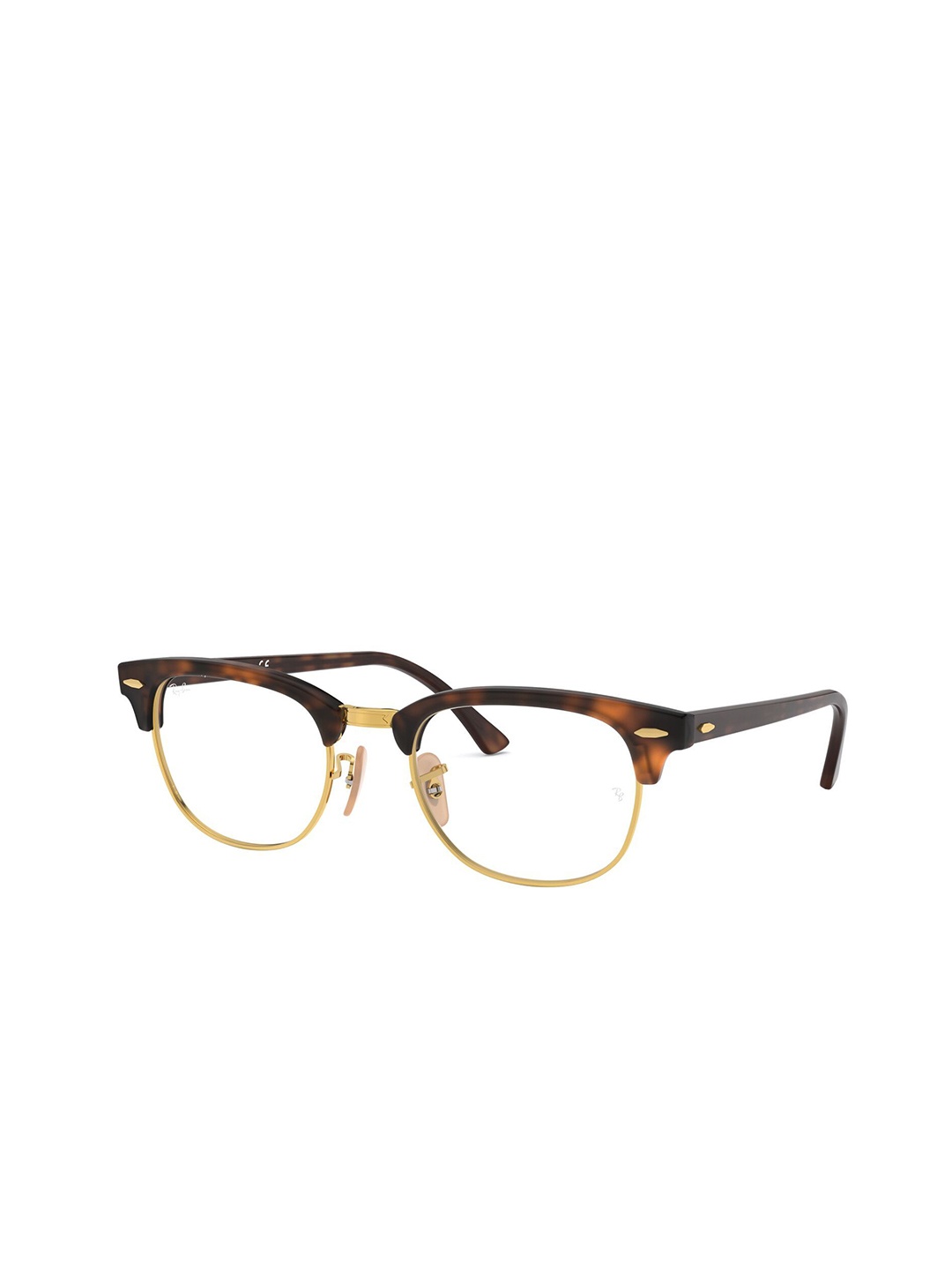 

Ray-Ban Unisex Half Rim UV Protected Lens Square Frames, Brown