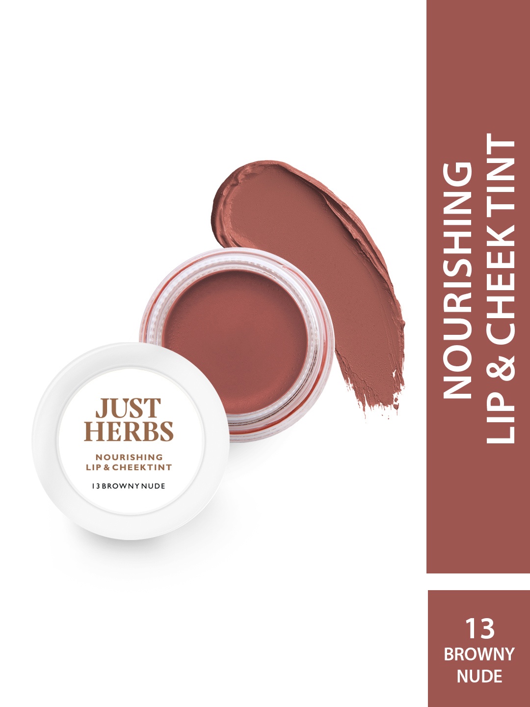 

Just Herbs Enriched Lip & Cheek Tint 13 Browny Nude, Pink