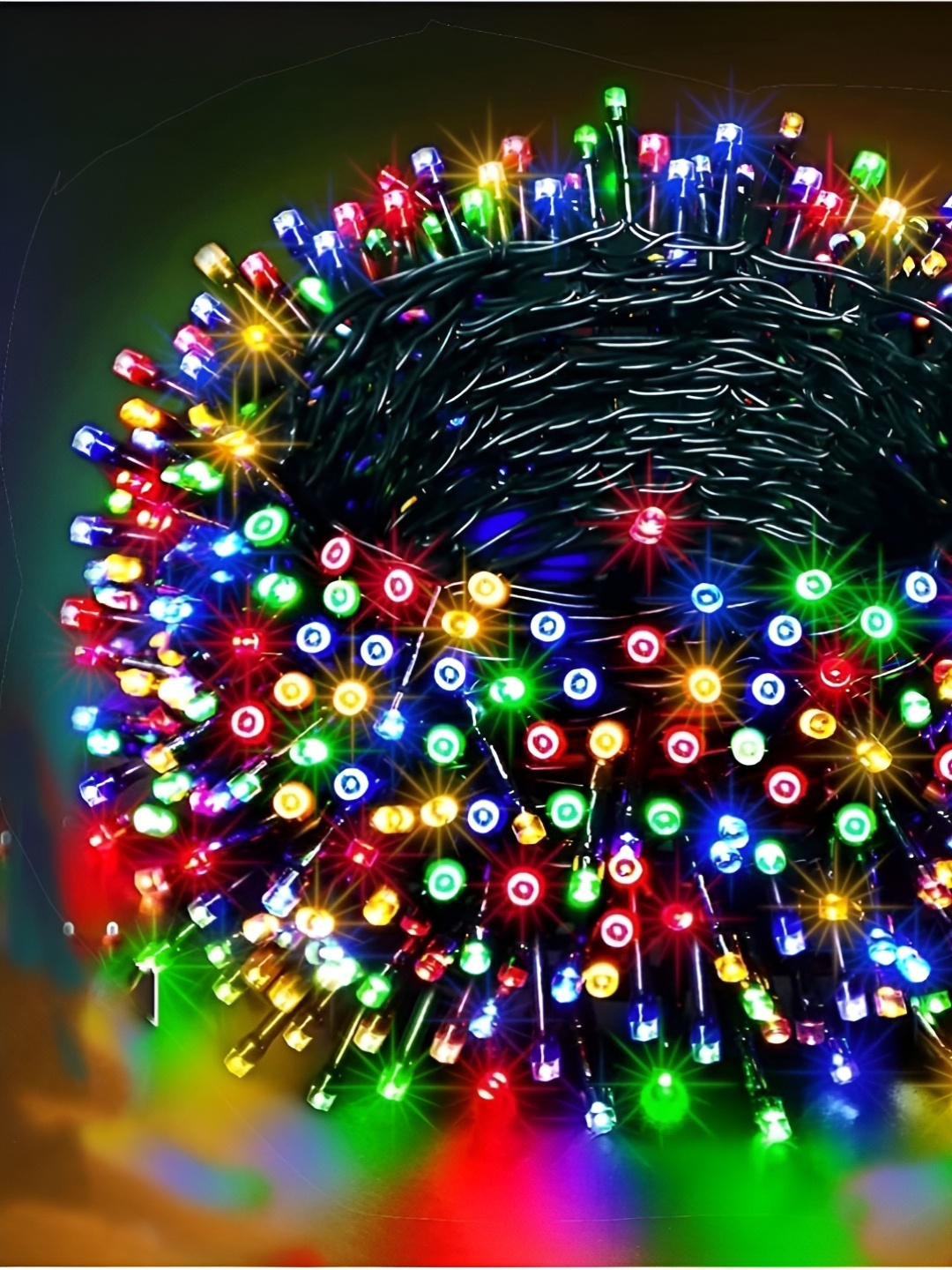 

ENORMITY Blue & Green Rice Shape String Lights