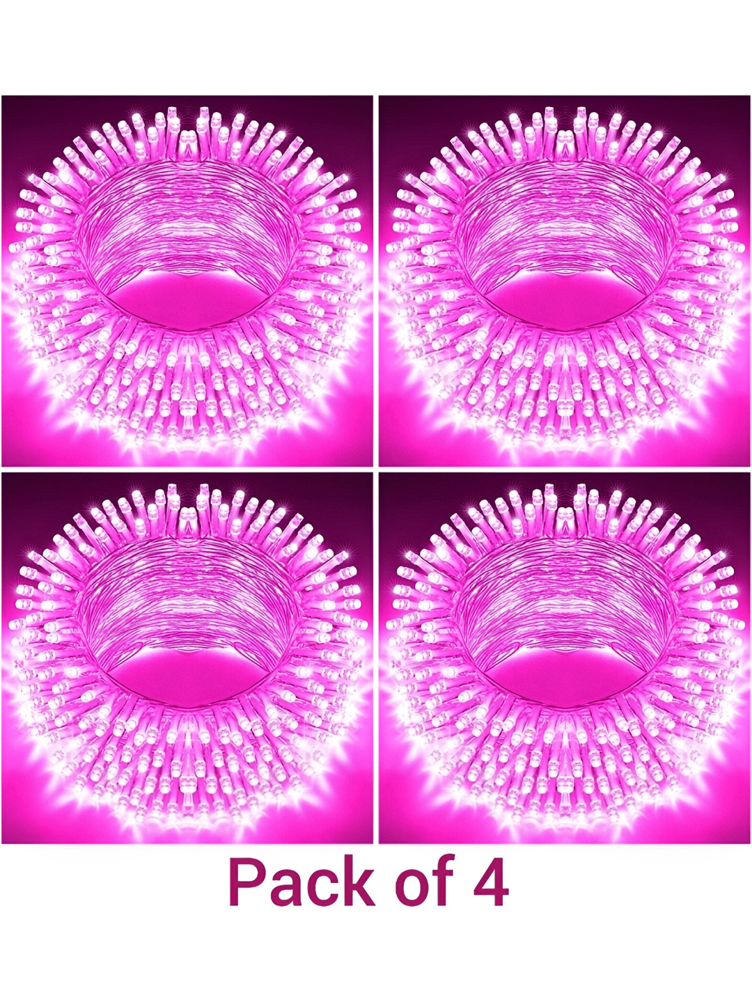 

ENORMITY 4 Pcs Pink Rice Shape String Lights