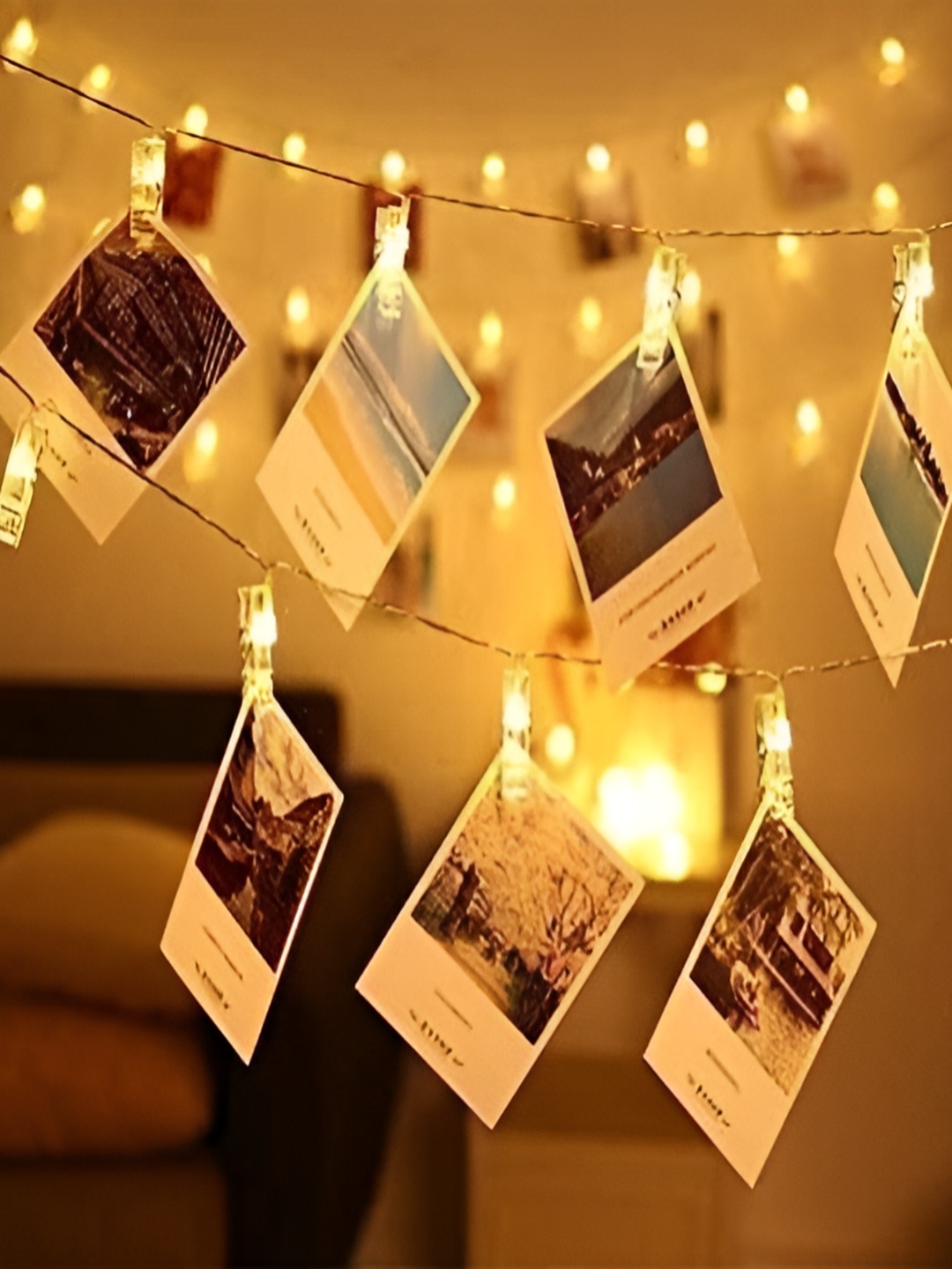 

ENORMITY Yellow Photo Clip Shape String Lights