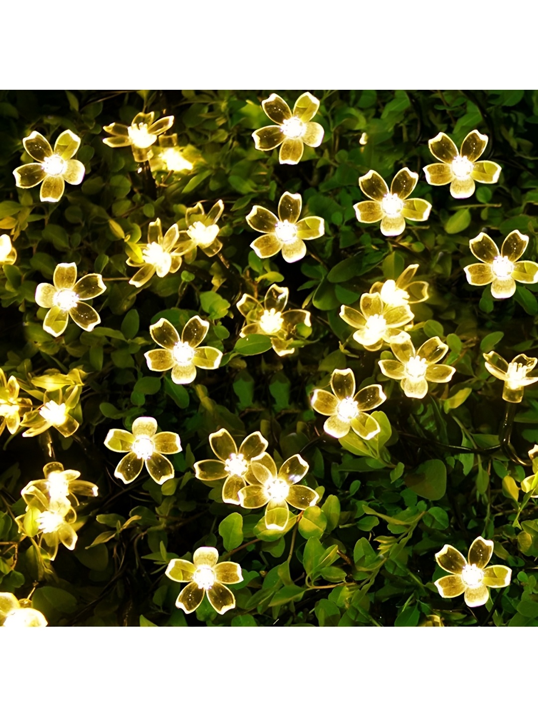 

ENORMITY Yellow & White Flower Shape String Lights