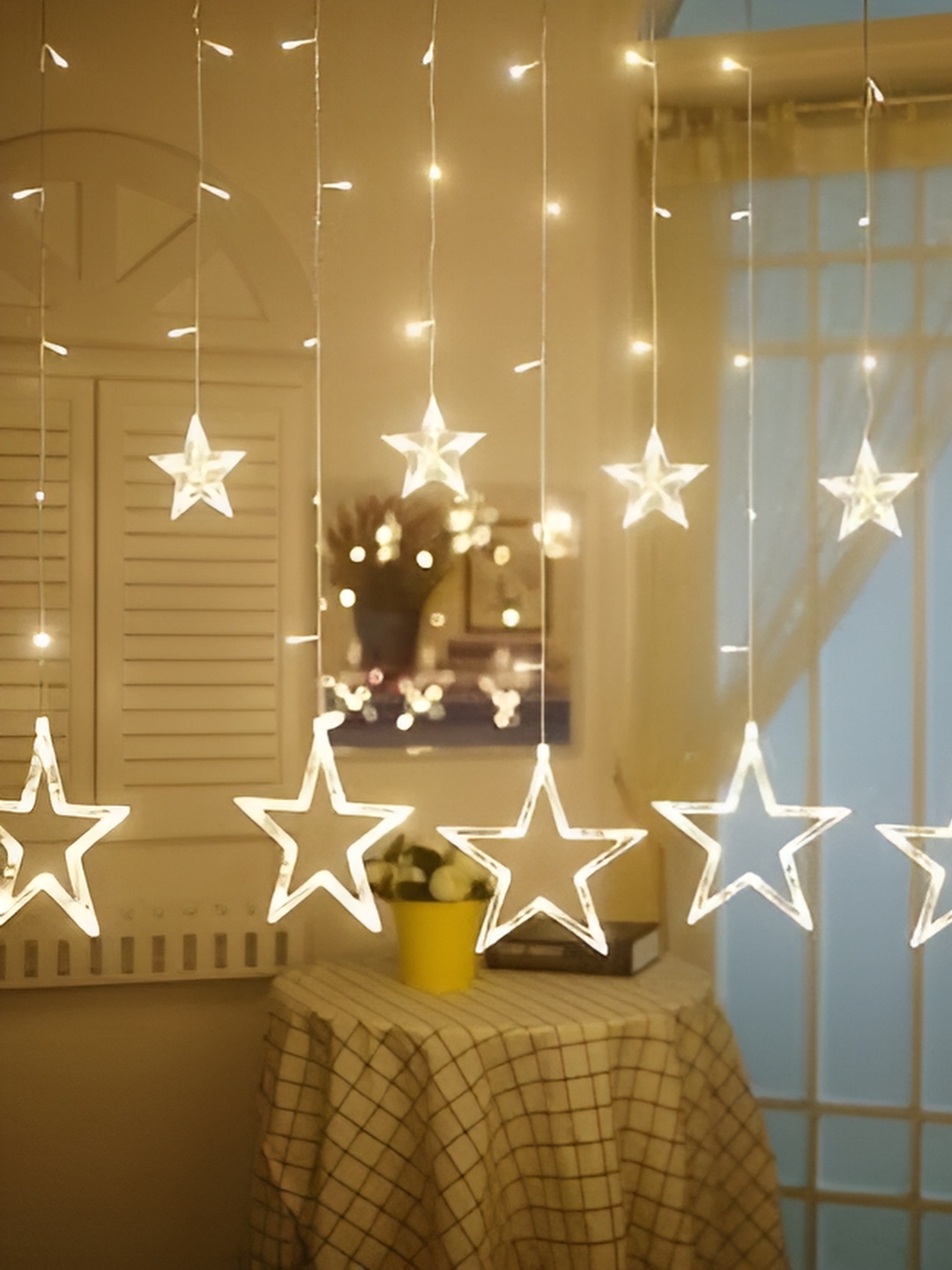 

ENORMITY Yellow Star Shape String Lights, Gold