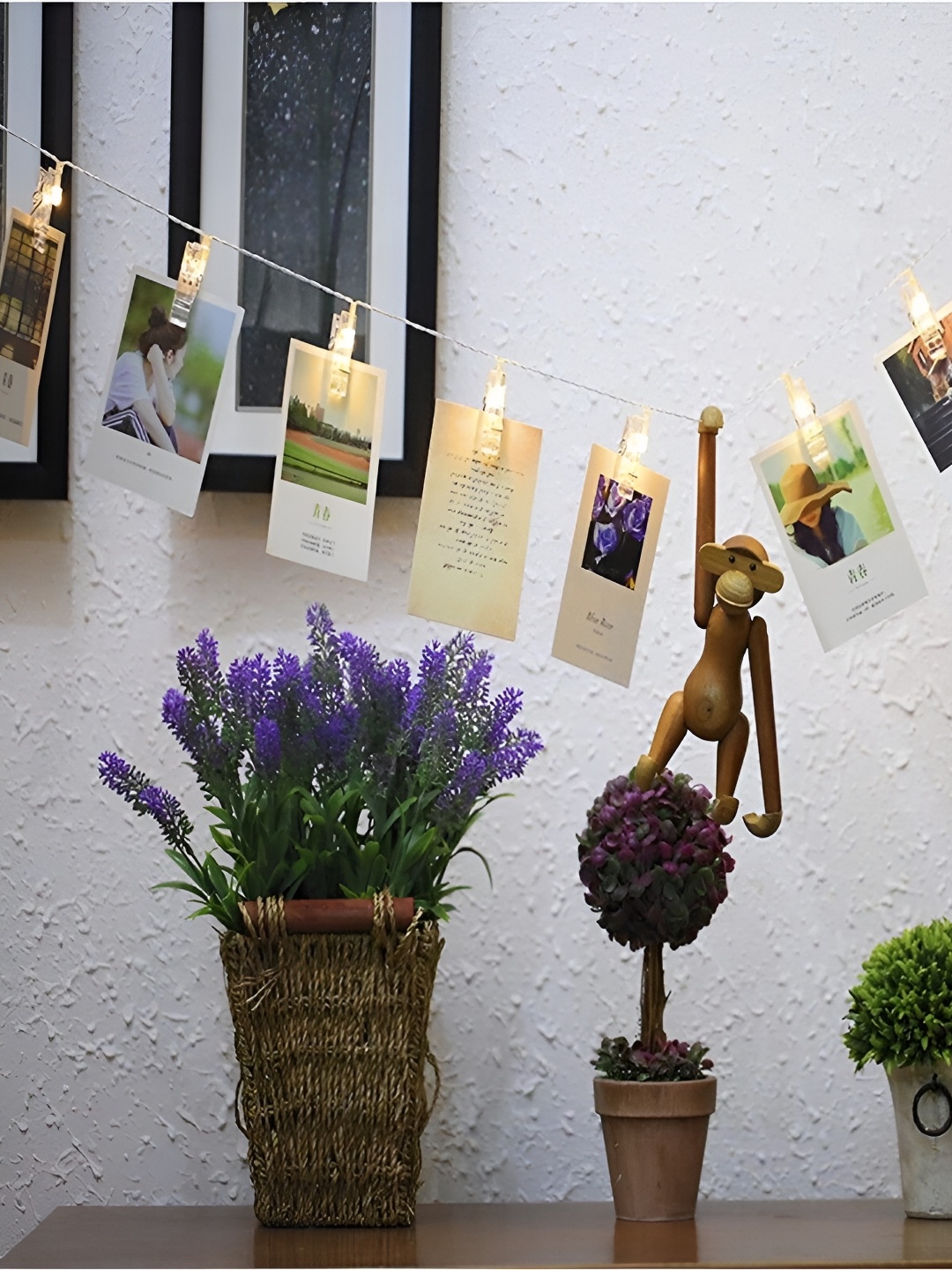 

ENORMITY Yellow & White Photo Clip Shape String Lights