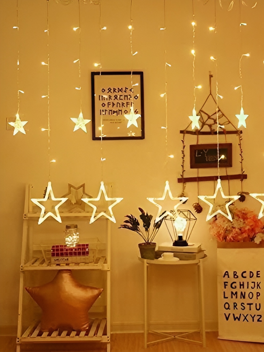 

ENORMITY Yellow & White Star Shape String Light