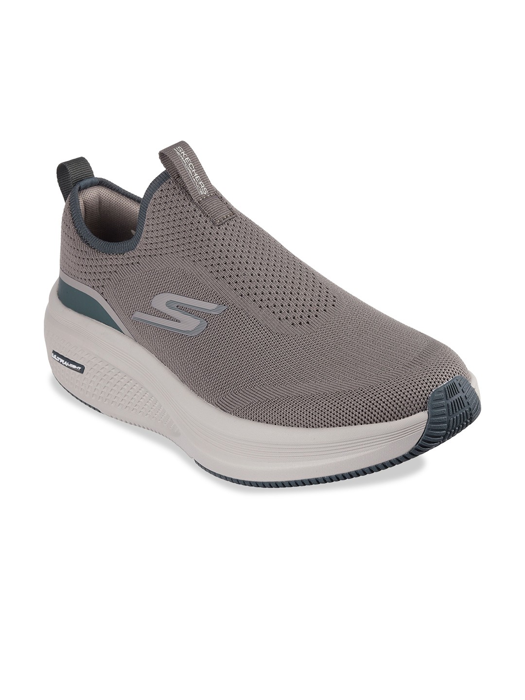 

Skechers Men Self Design Non-Marking Slip On Running Shoes, Brown