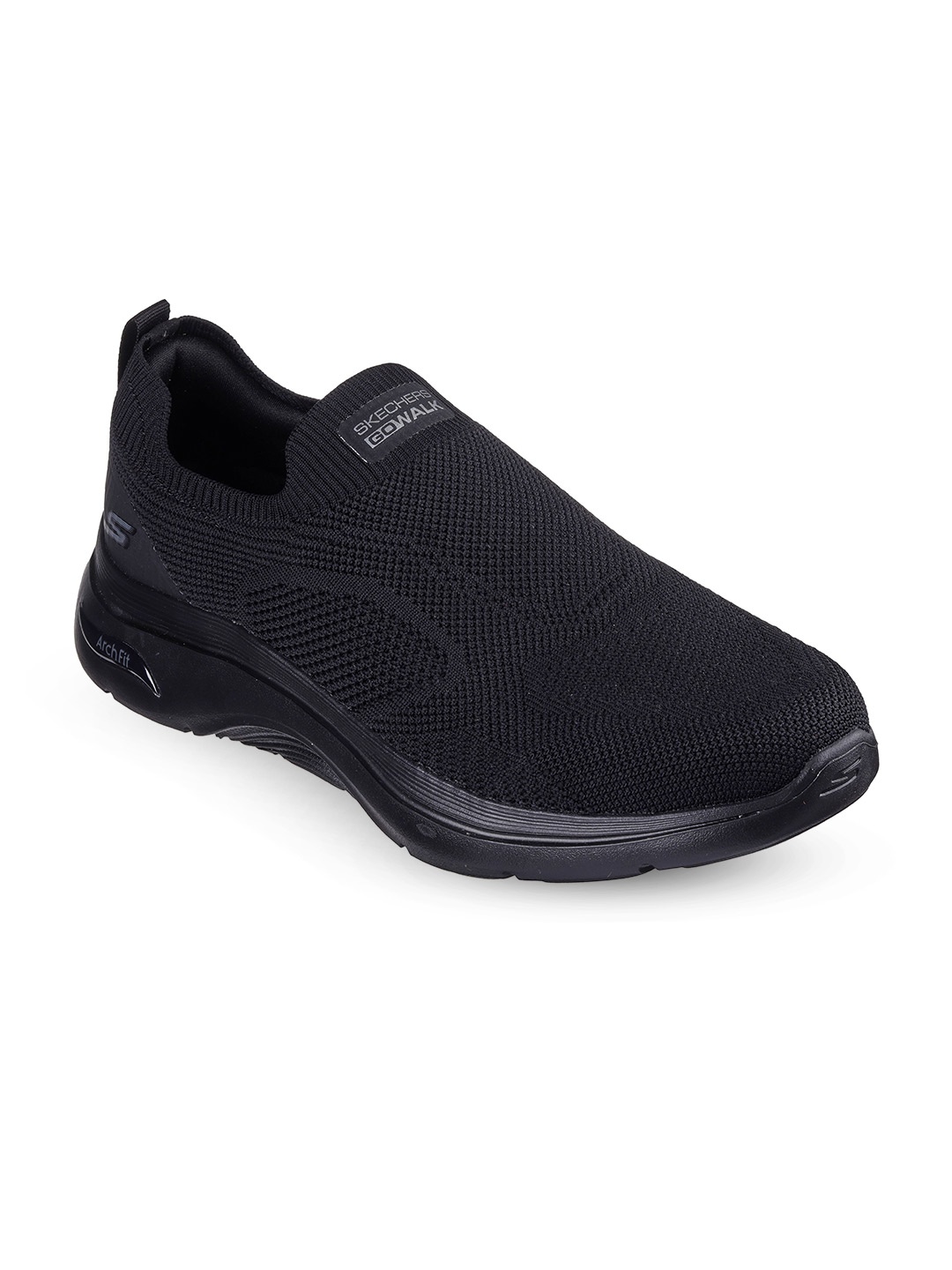

Skechers Men Go Aalk Arch Fit 2.0 - Knitte Slip-On Sports Shoes, Black