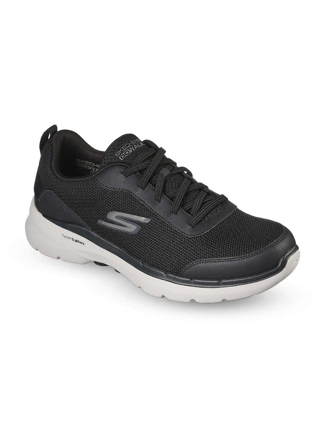 

Skechers GO WALK 6 - BOLD KNIGHT Men Self Design Lace Ups Round Toe Walking Shoes, Black