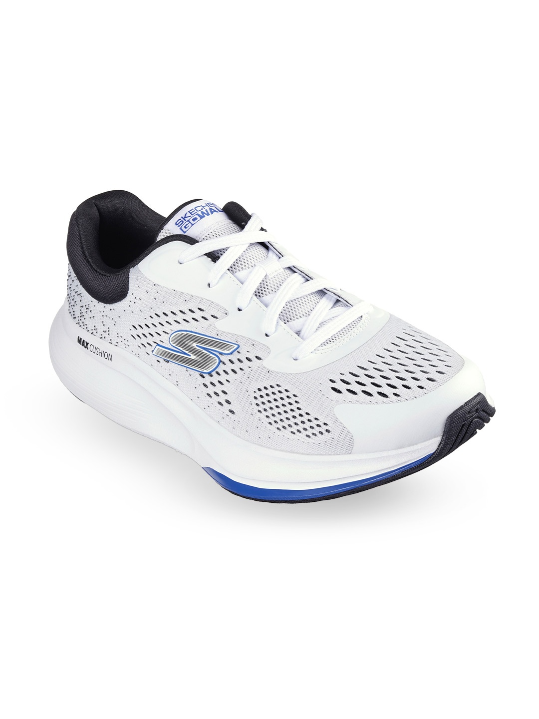 

Skechers Men Self Design Round Toe Non-Marking Lace Ups Sports Shoes, White