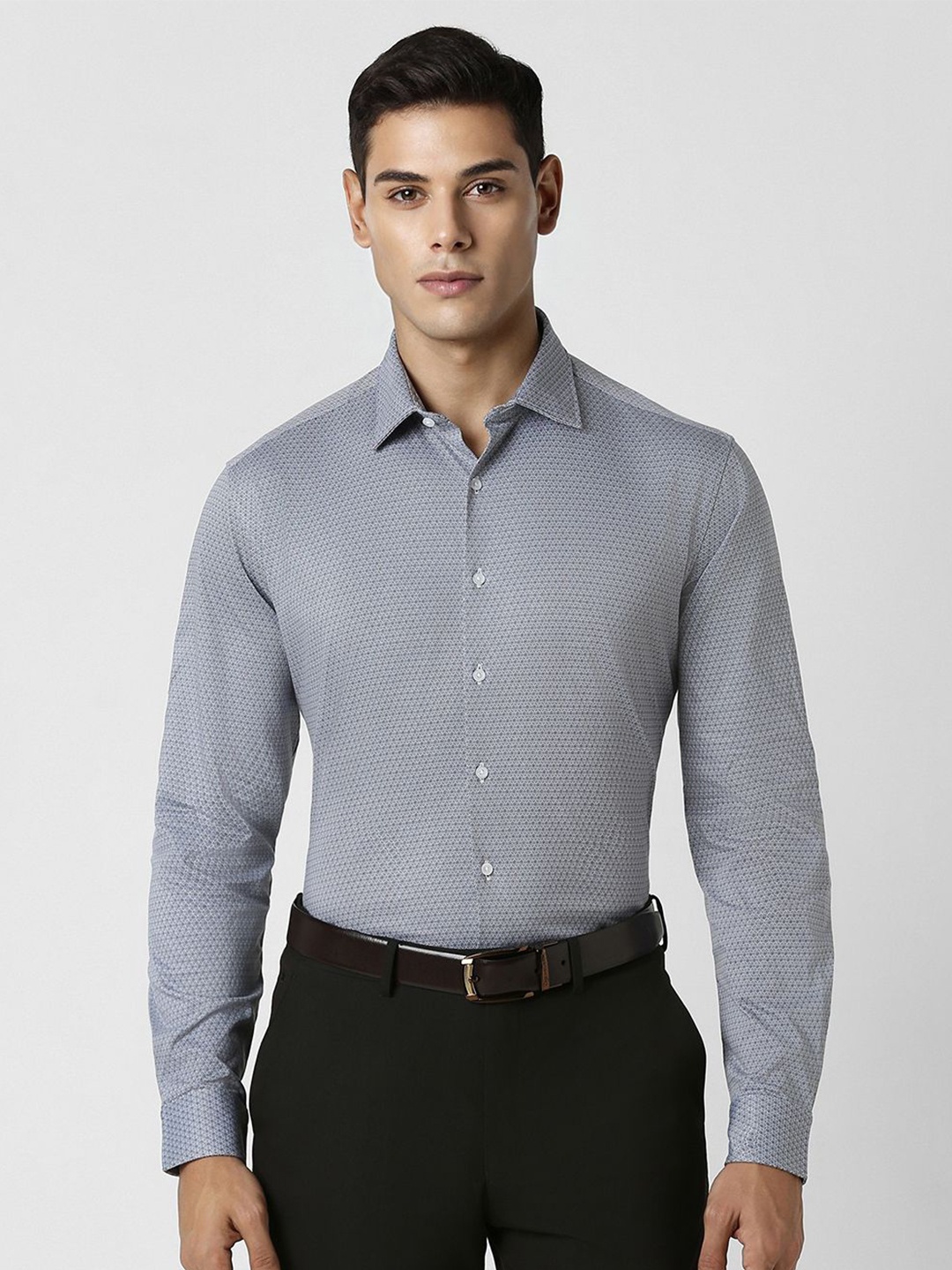 

Van Heusen Men Slim Fit Opaque Formal Shirt, Grey