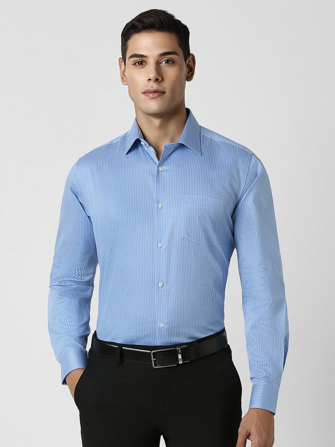 

Van Heusen Men Opaque Formal Shirt, Blue