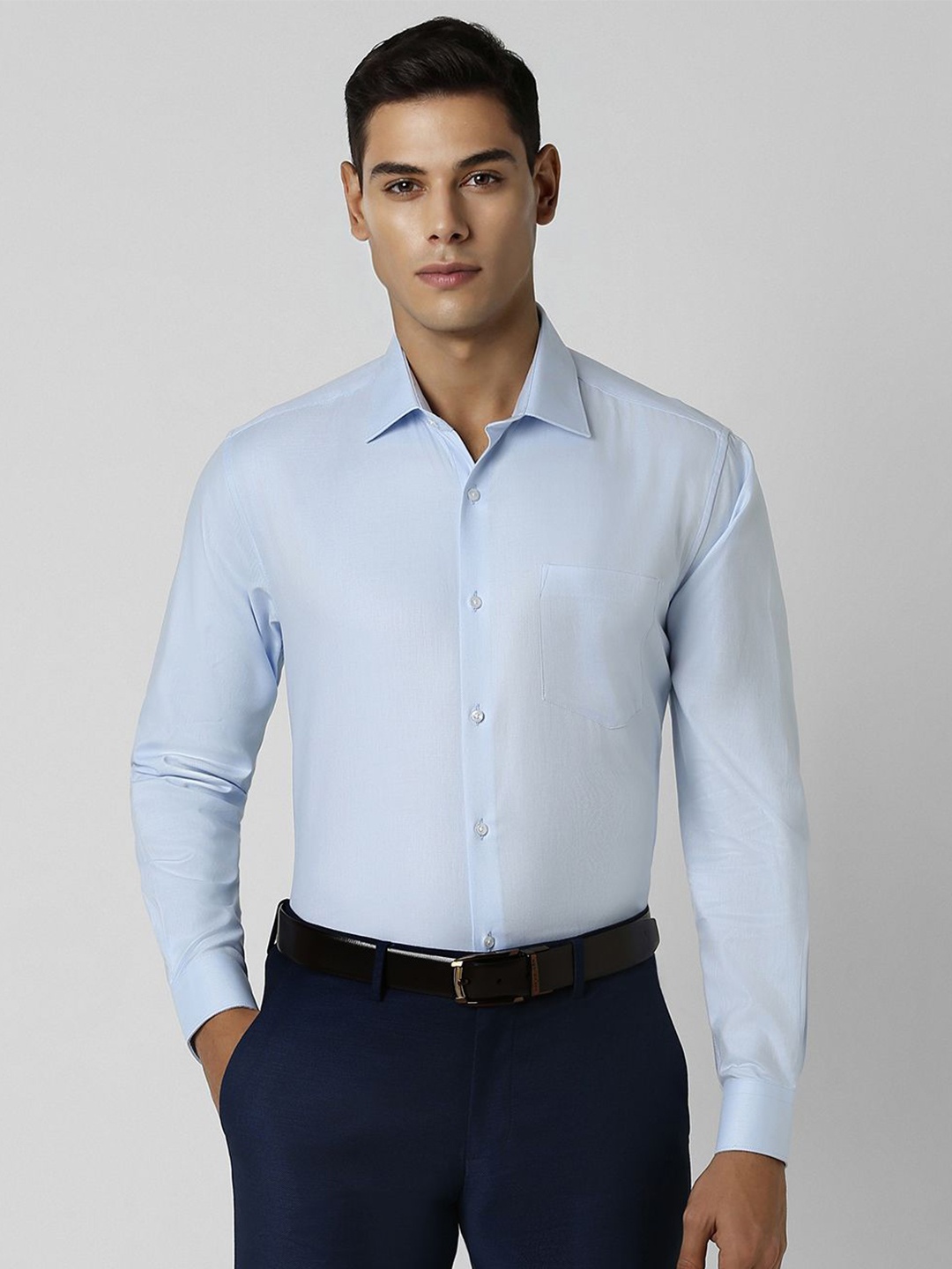 

Van Heusen Men Opaque Formal Shirt, Blue