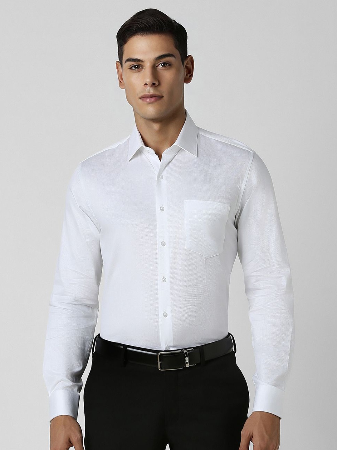 

Van Heusen Men Slim Fit Opaque Party Shirt, White