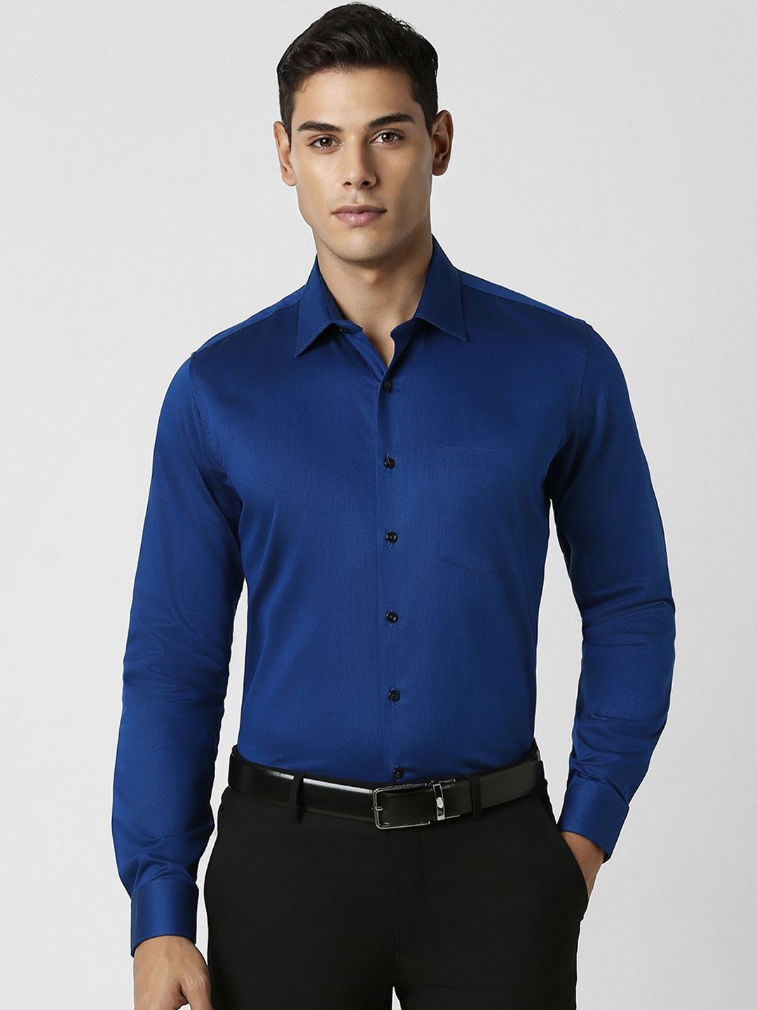 

Van Heusen Men Slim Fit Opaque Party Shirt, Blue