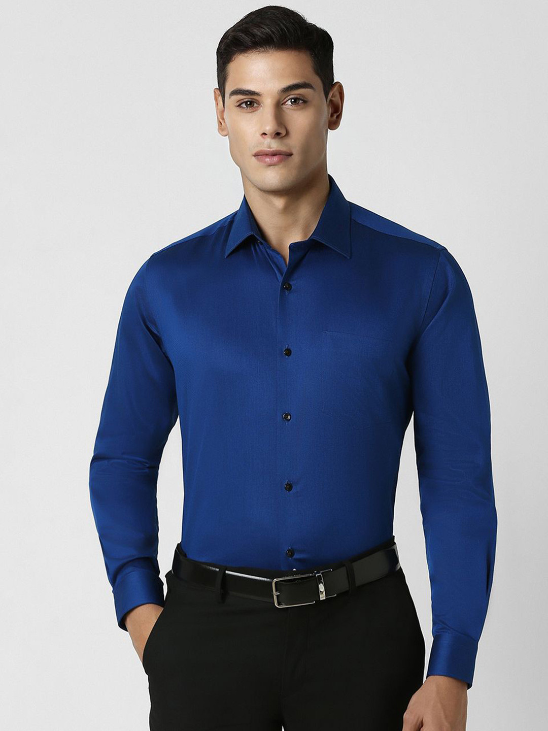 

Van Heusen Men Opaque Party Shirt, Blue
