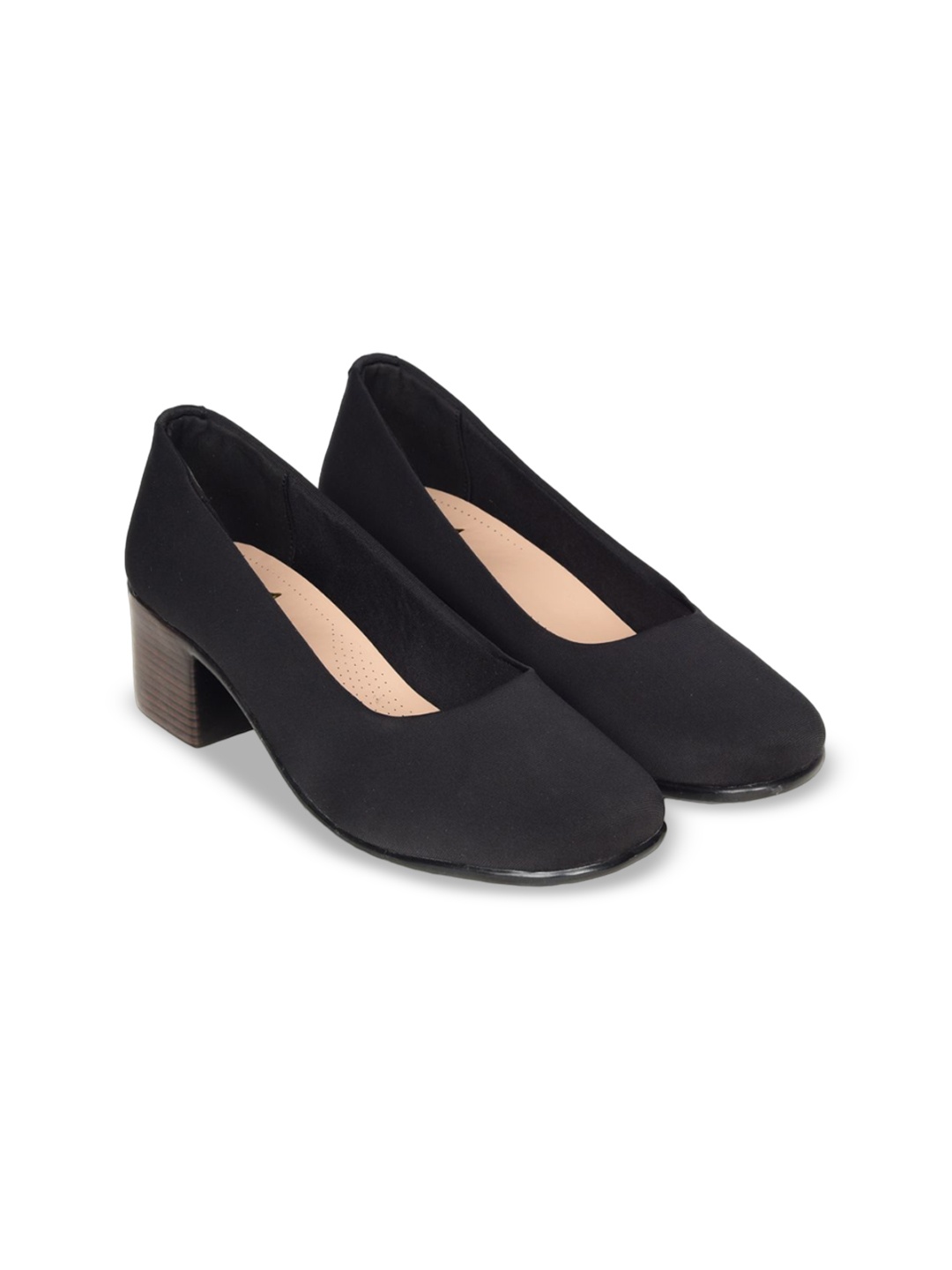 

Bella Rosa Women Textured Block Heels Pumps, Black
