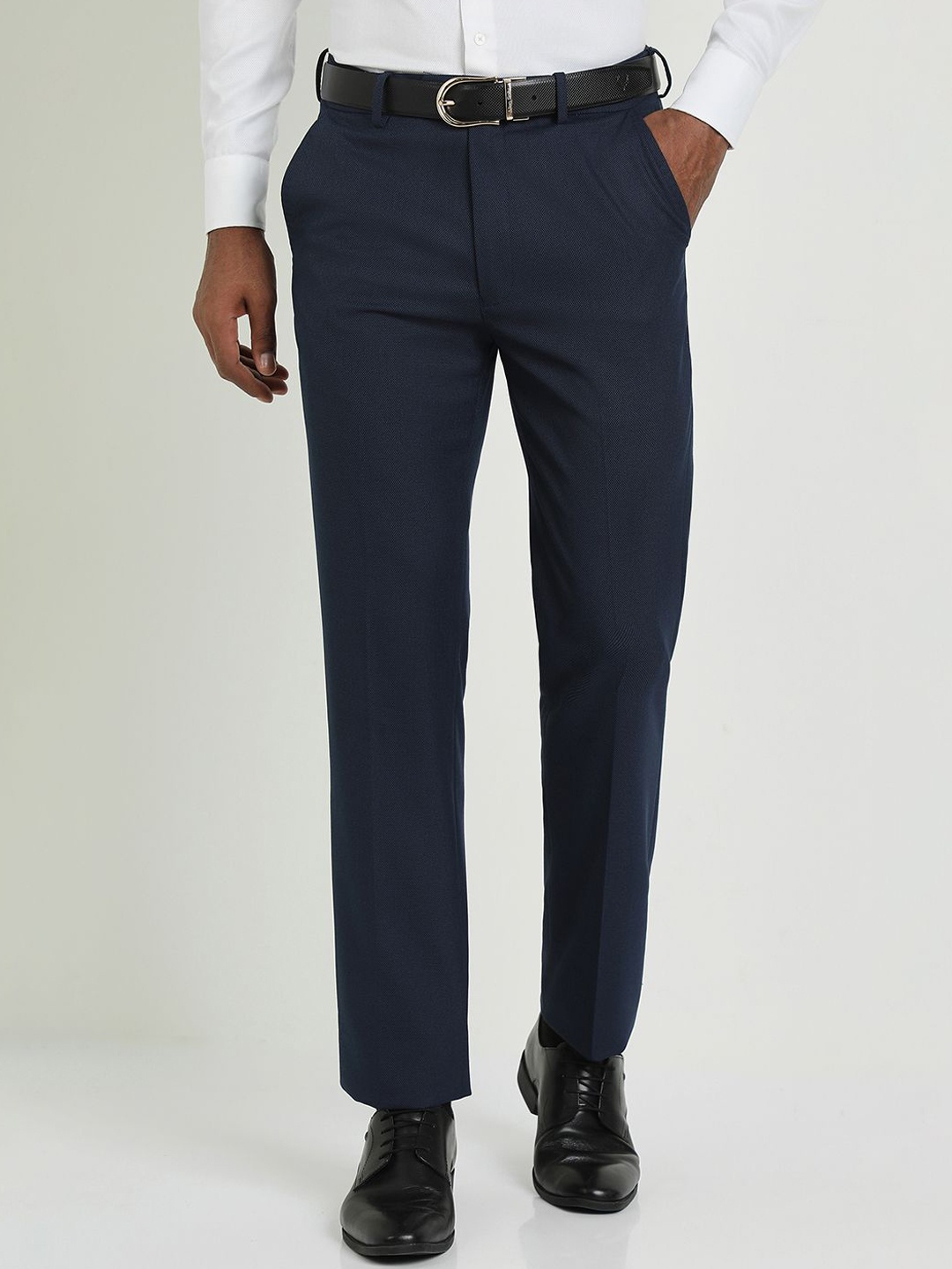 

Allen Solly Sport Men Textured Formal Trouser, Navy blue