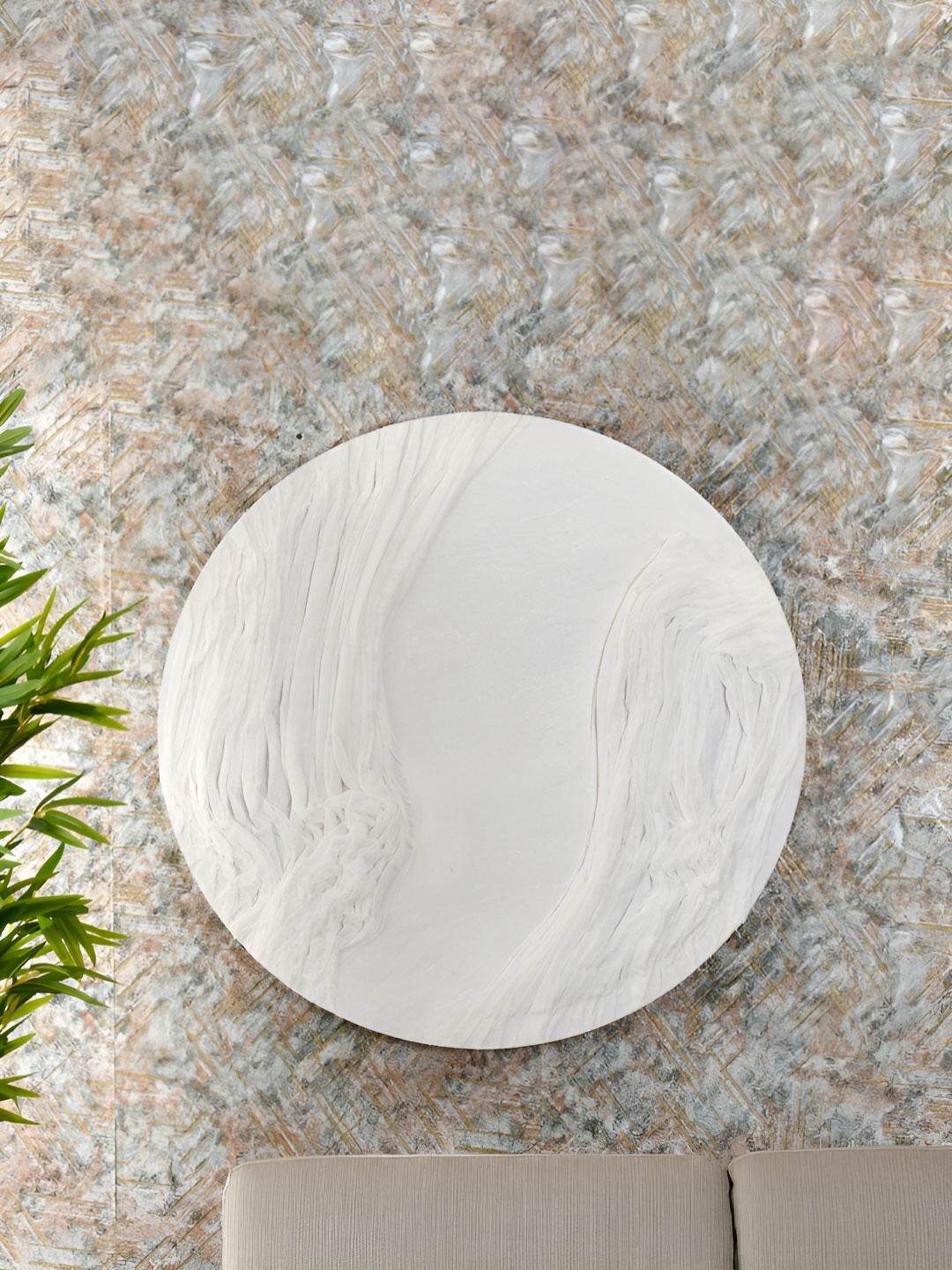 

Athome by Nilkamal White Abstract Wall Art