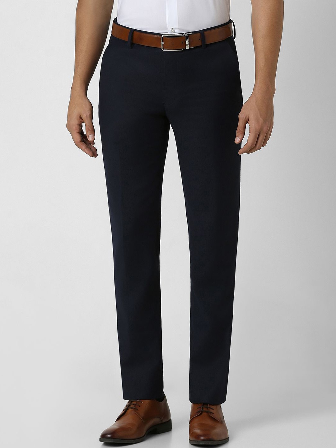 

Van Heusen Men Slim Fit Formal Trouser, Navy blue