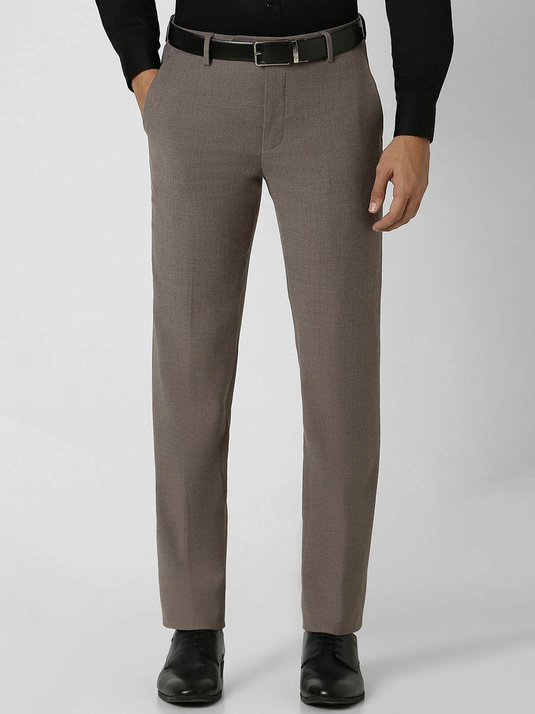 

Van Heusen Men Slim Fit Formal Trousers, Brown
