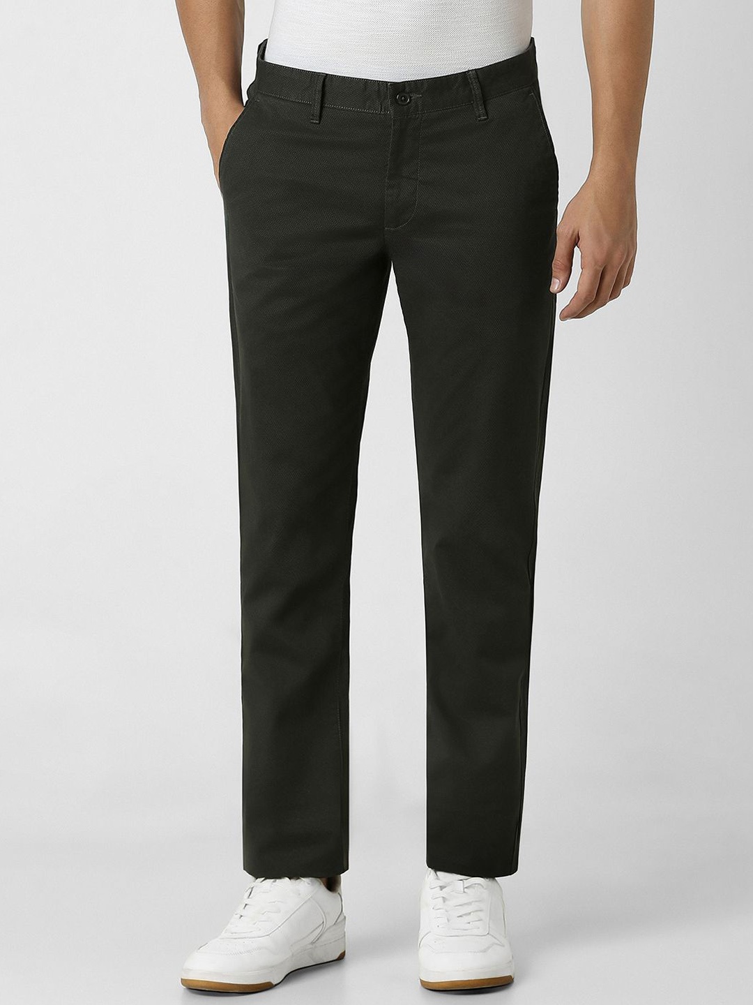 

Van Heusen Sport Men Mid-Rise Slim Fit Trousers, Olive