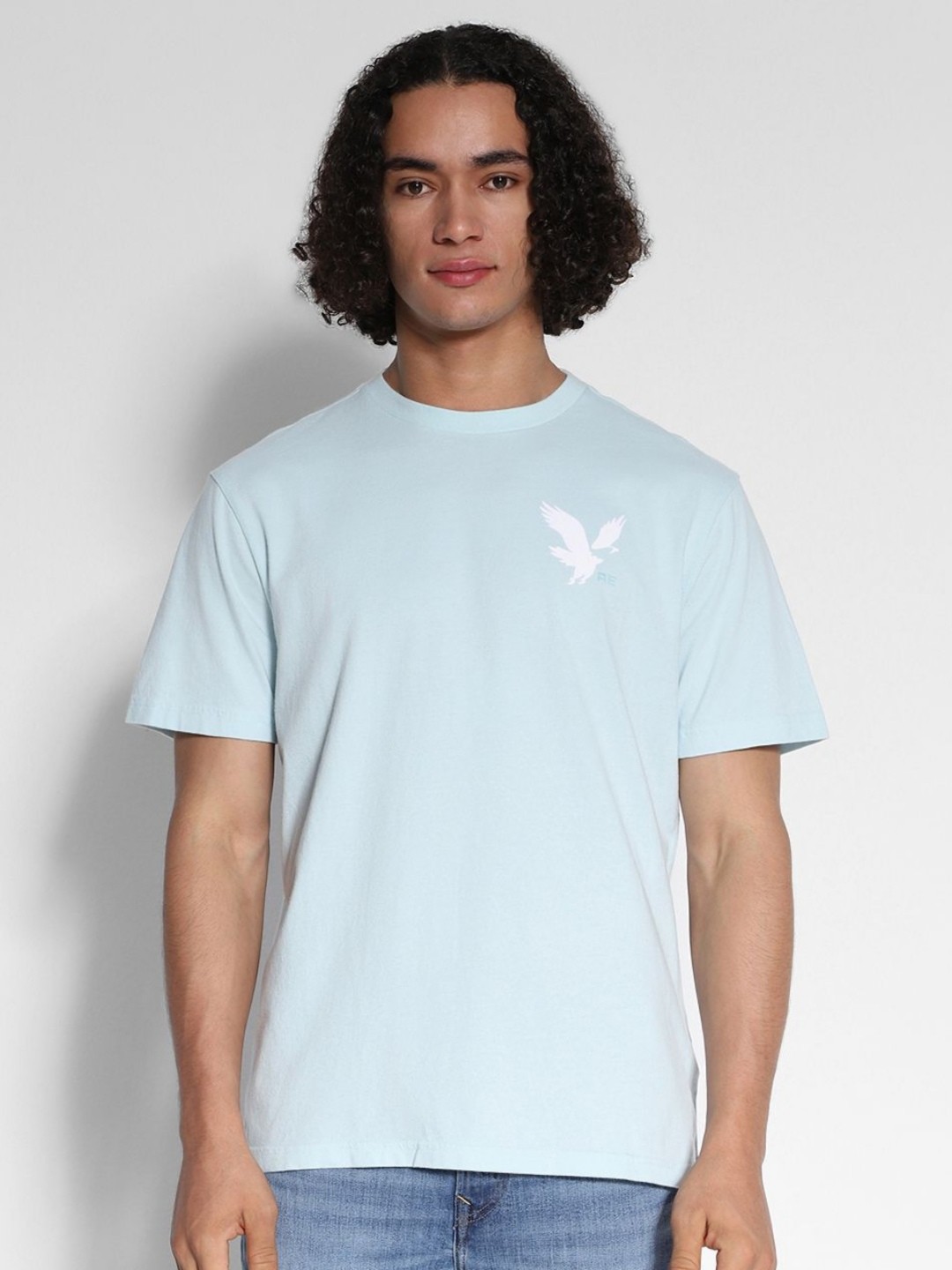 

AMERICAN EAGLE OUTFITTERS Men Typography Drop-Shoulder Sleeves T-shirt, Blue