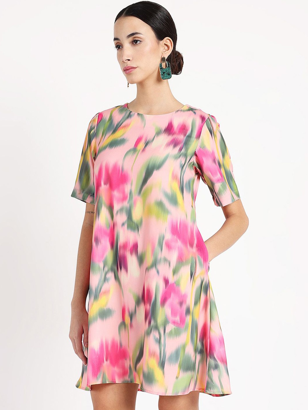 

RAREISM Print A-Line Dress, Pink