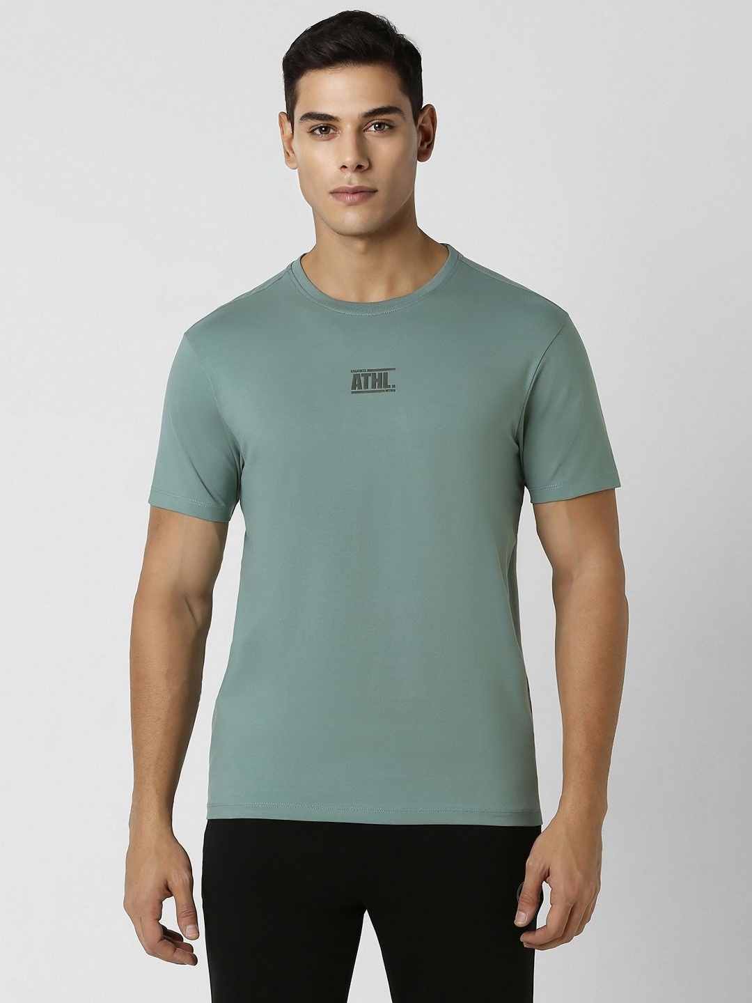 

Van Heusen Flex Men Slim Fit T-shirt, Green