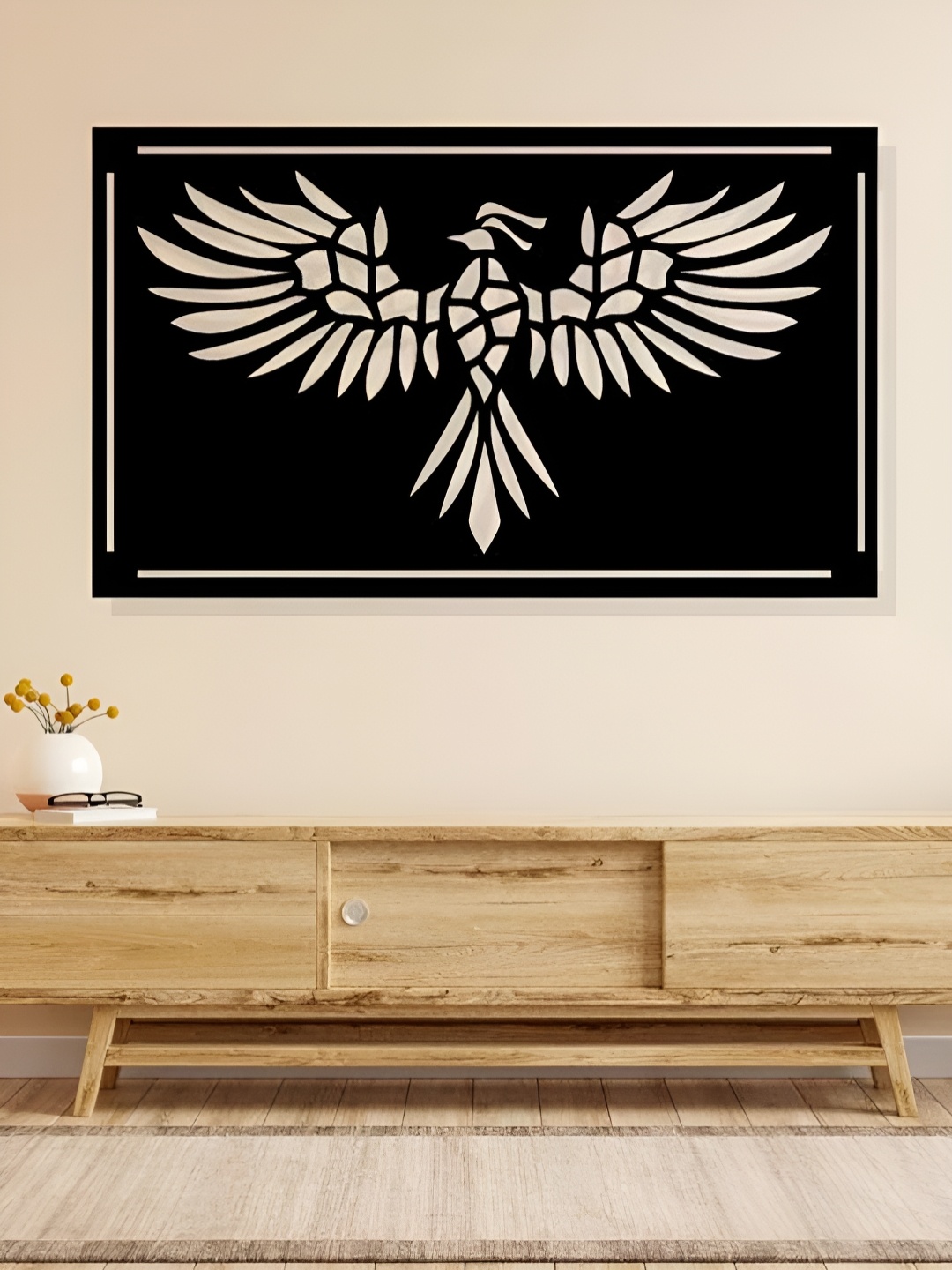 

ARTROOMS Black Bird Textured Metal Wall Hanging