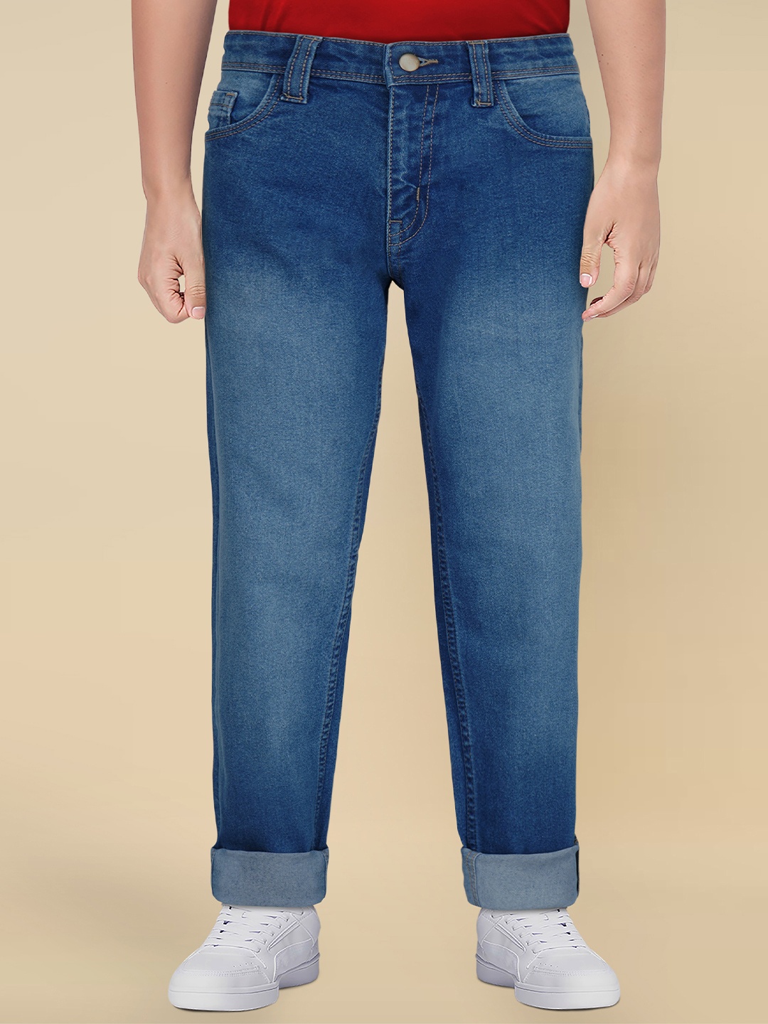 

Allen Solly Junior Boys Slim Fit Light Fade Jeans, Blue