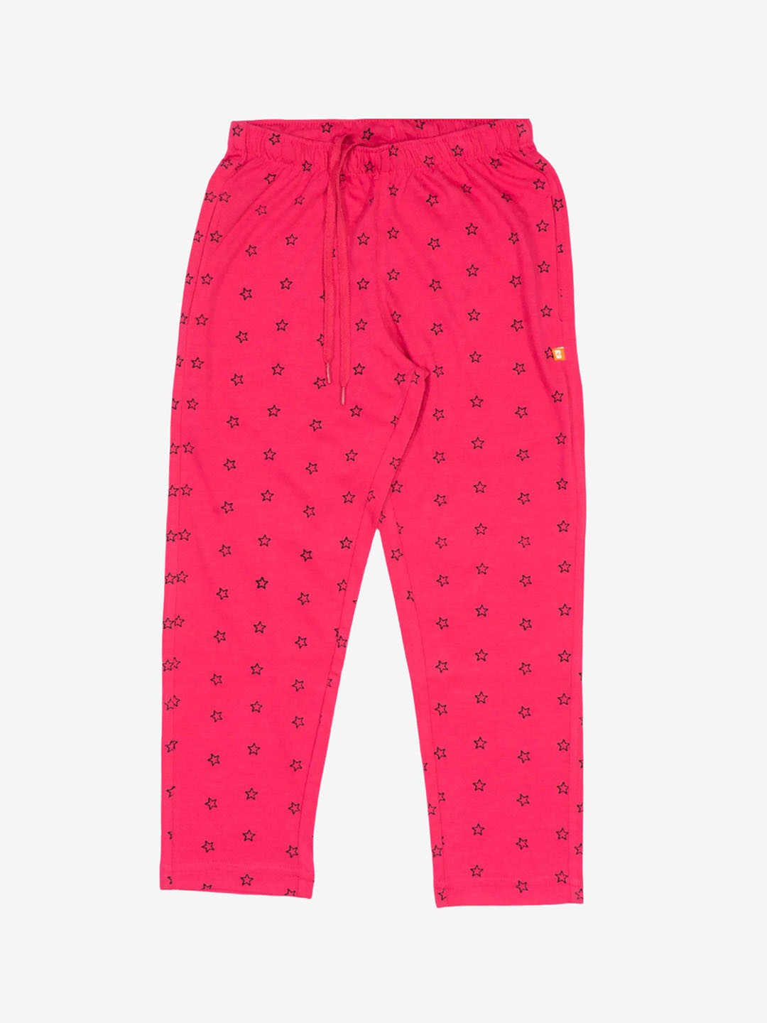 

Bodycare Girls Printed Cotton Mid Rise Track Pants, Fuchsia