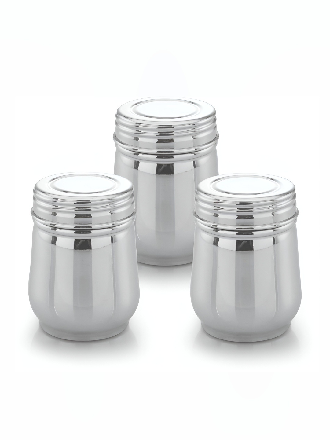 

Expresso Silver Toned 3 Pieces Stainless Steel Containers 200ml