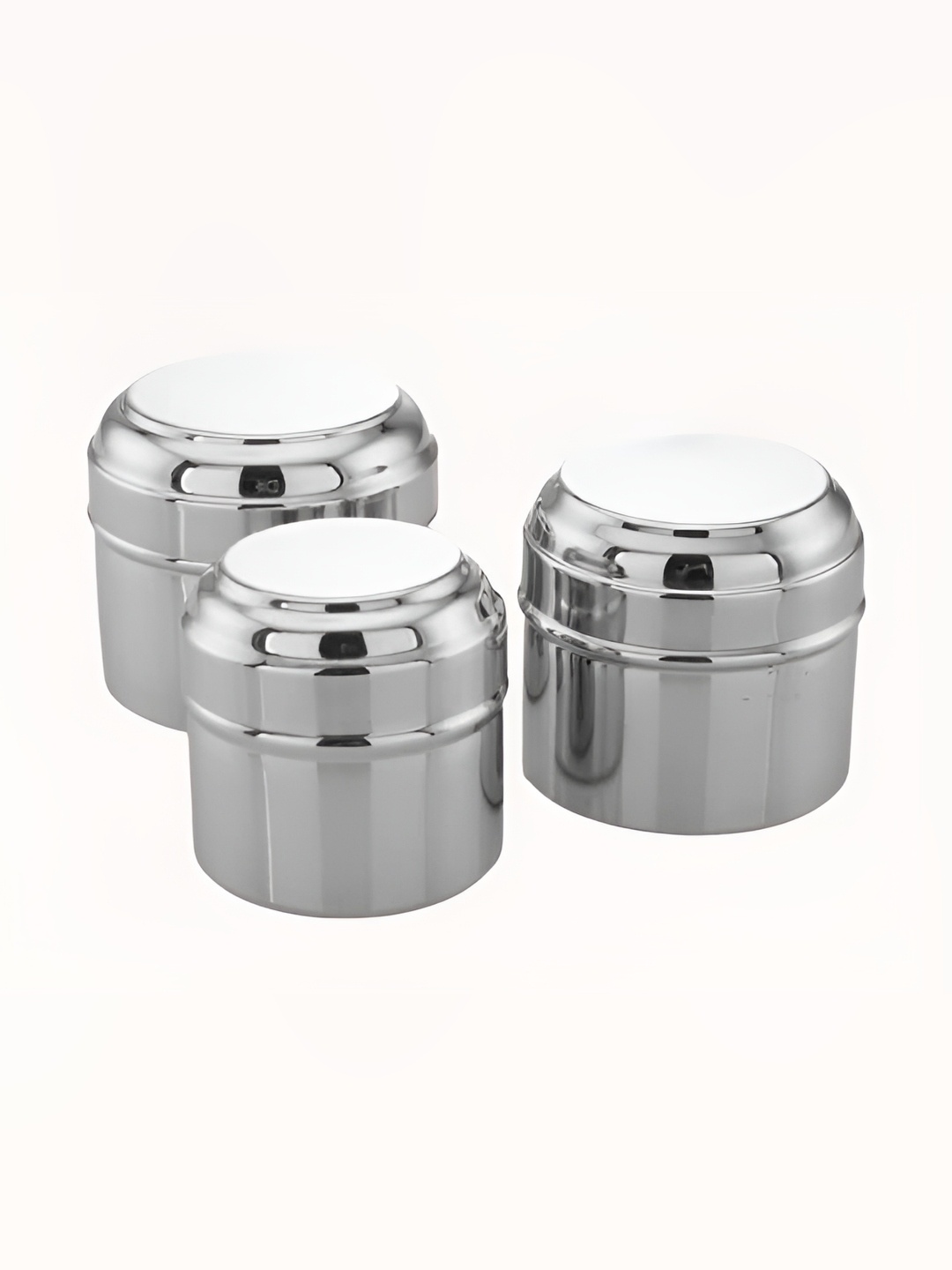 

Expresso 3 Pieces Stainless Steel Storage Containers, Silver