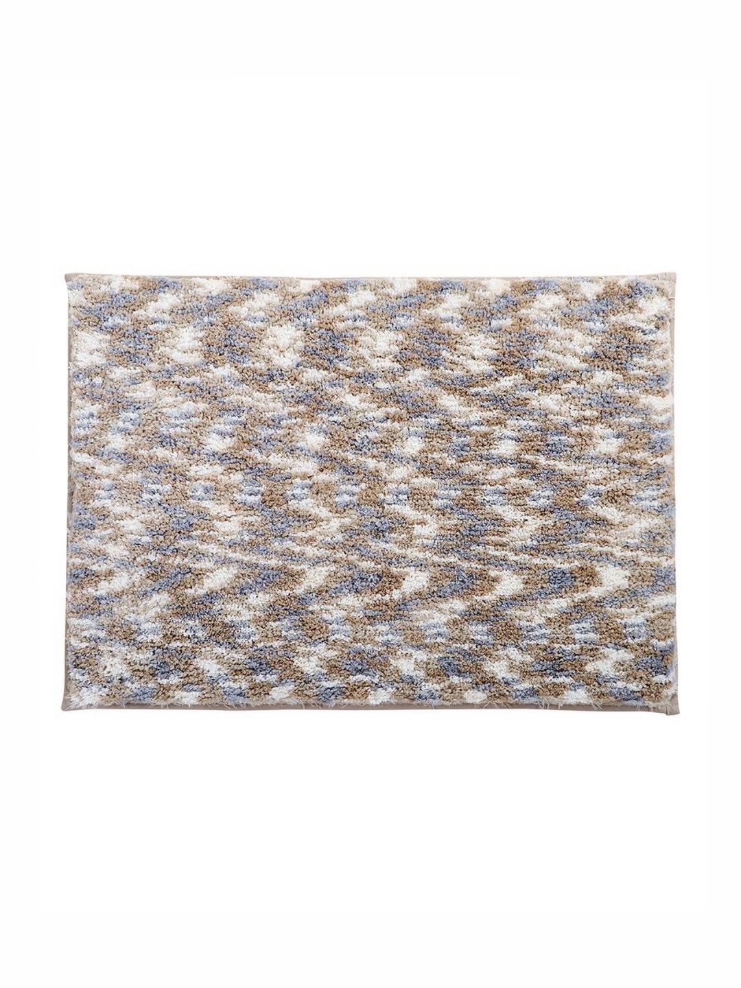 

Pano Exotica Beige & Grey Printed 2000 GSM Microfiber Anti Skid Bath Rug