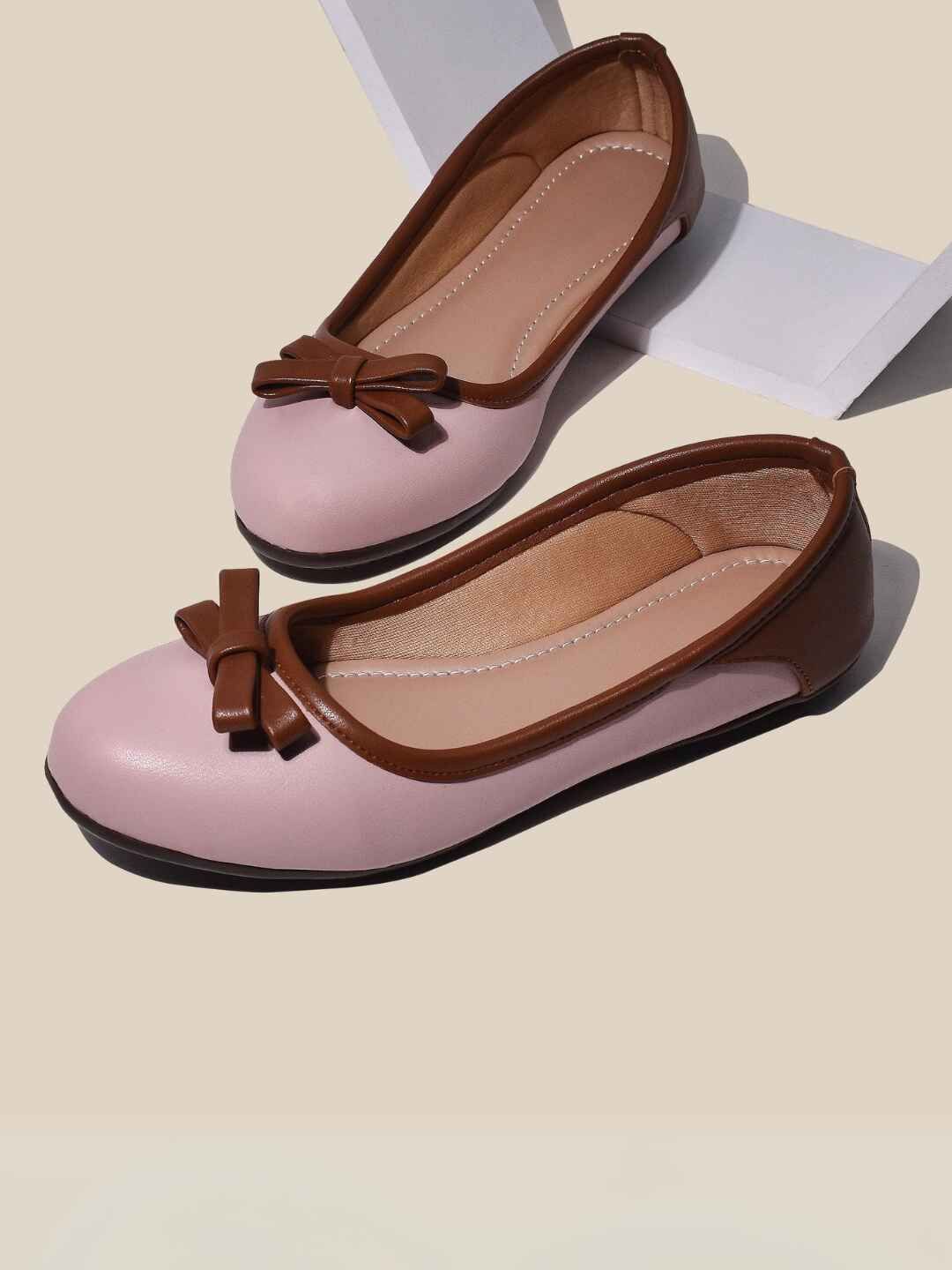 

YASSIO Women Ballerinas with Bows Flats, Pink