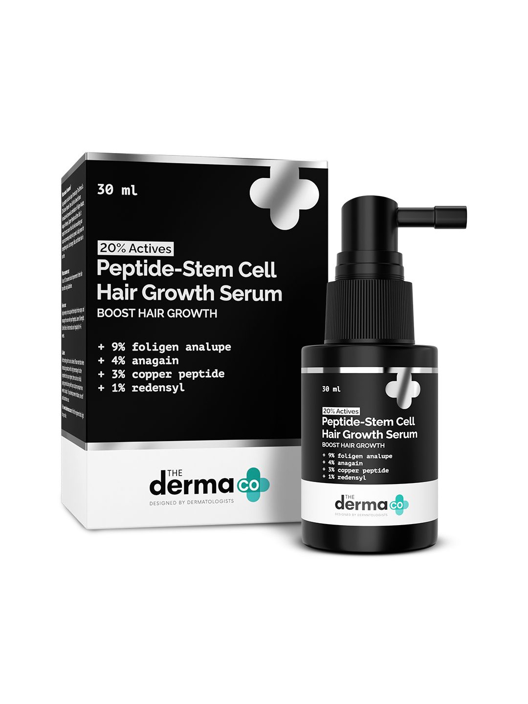 

The Derma co. 20% Actives Peptide-Stem Cell Hair Growth Serum - 30ml, White