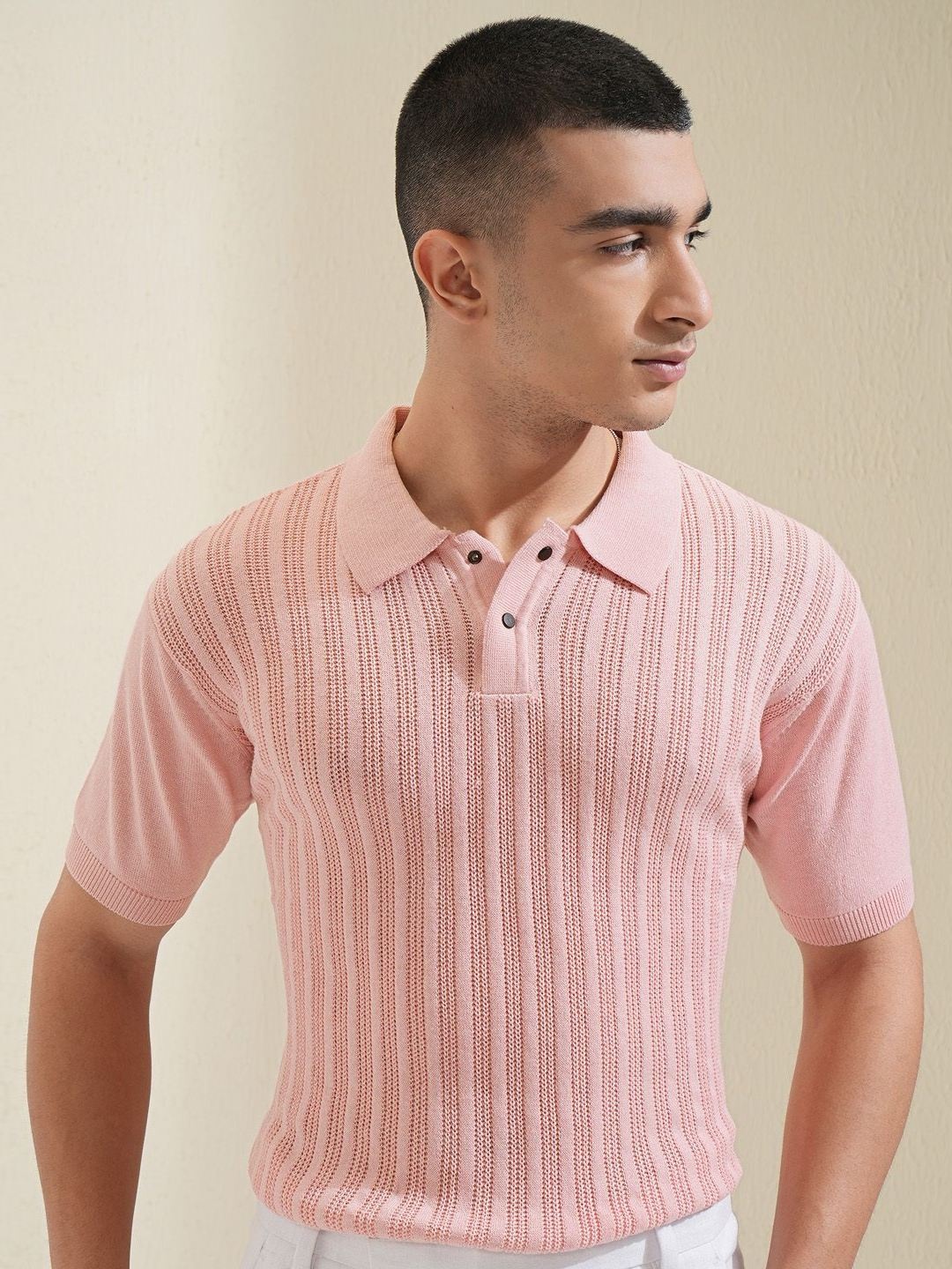 

HIGHLANDER Men Polo Collar Tshirt, Pink