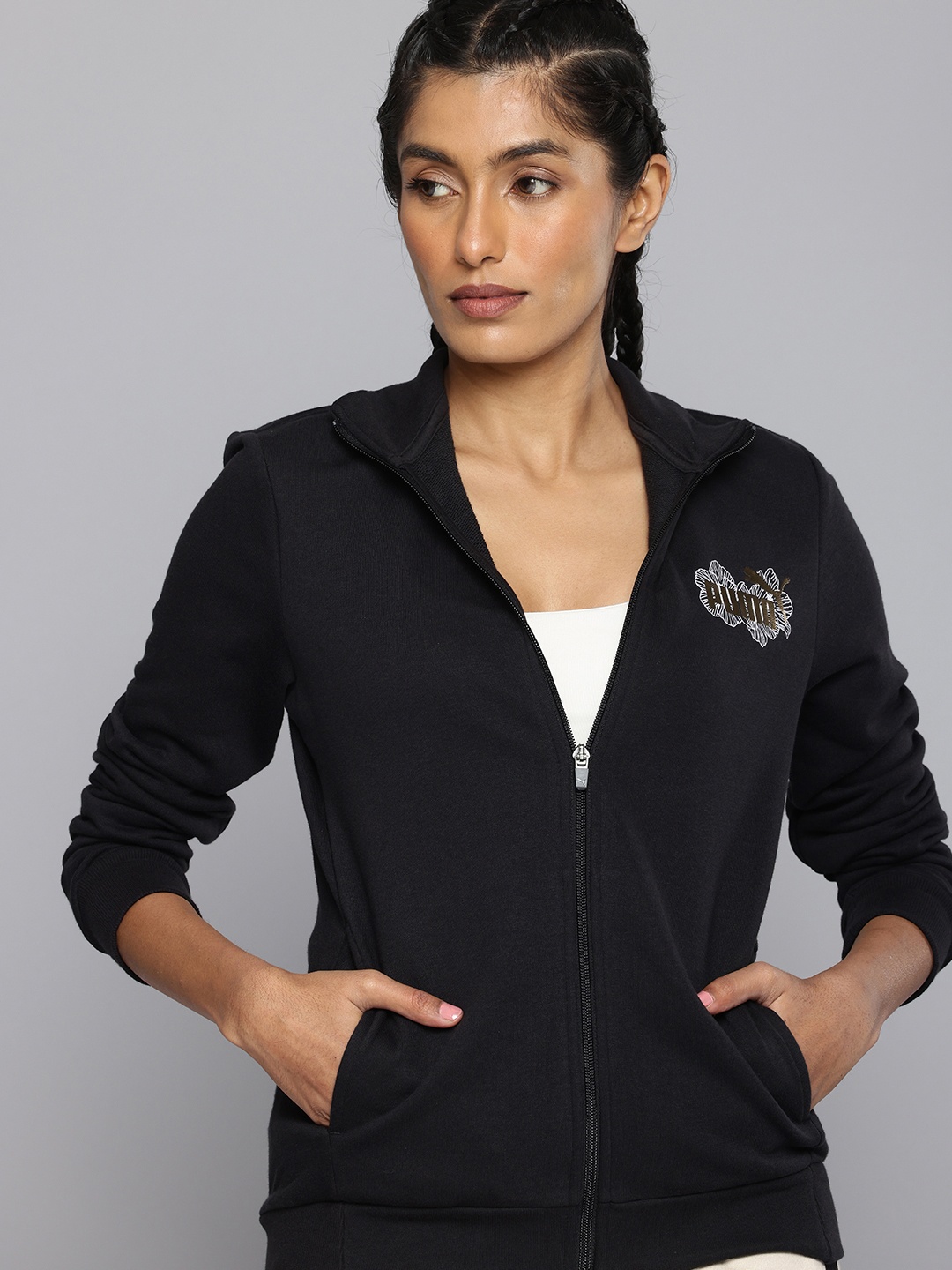 

Puma CLASS ACT Brand Logo Printed Sweatshirt, Black