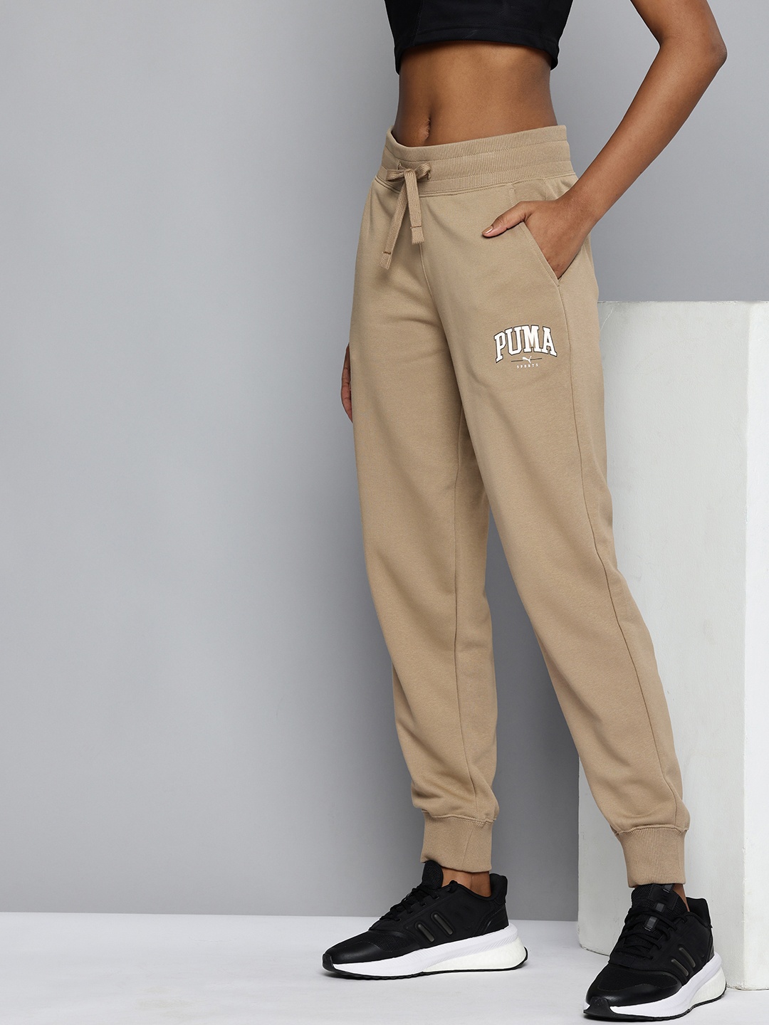 

Puma Women Squad Comfort Fit Joggers, Beige