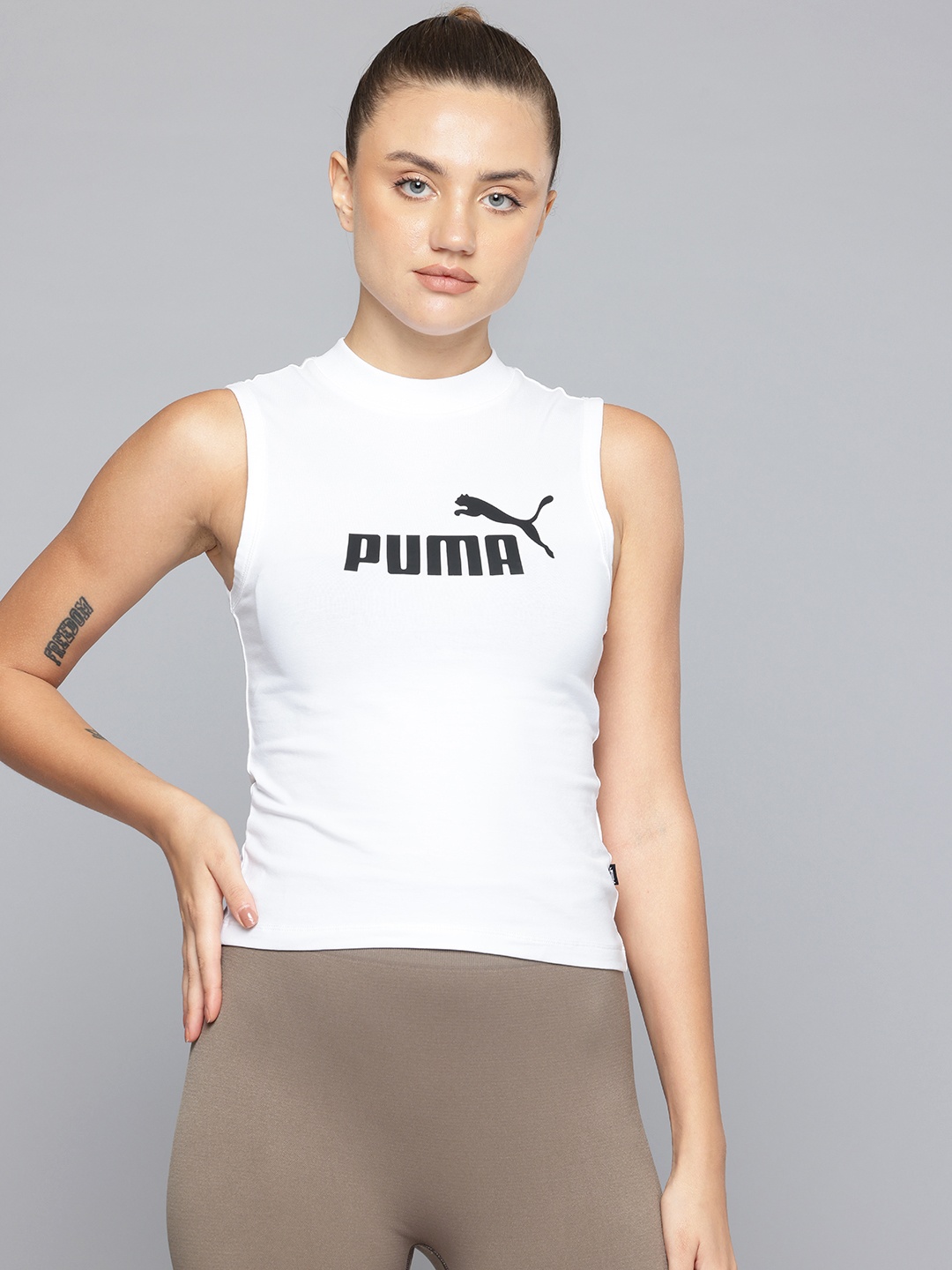 

Puma Sleeveless Printed Tank Top, White