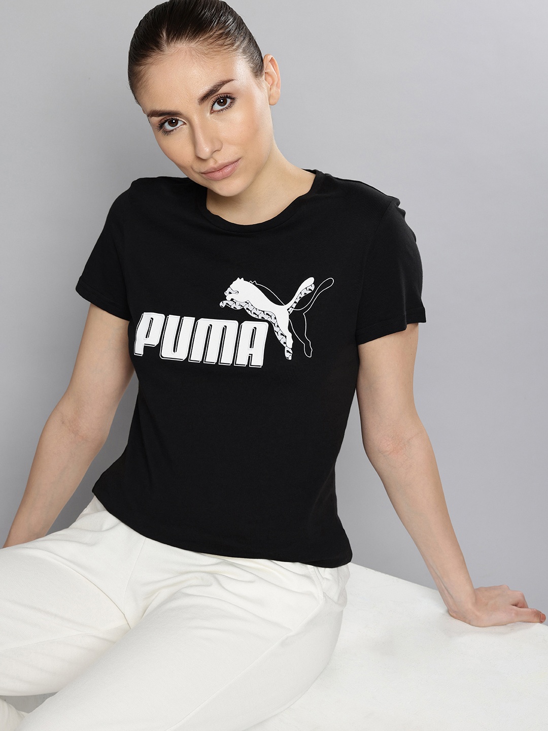 

Puma GRAPHICS No. 1 Logo Printed Pure Cotton Outdoor T-shirt, Black