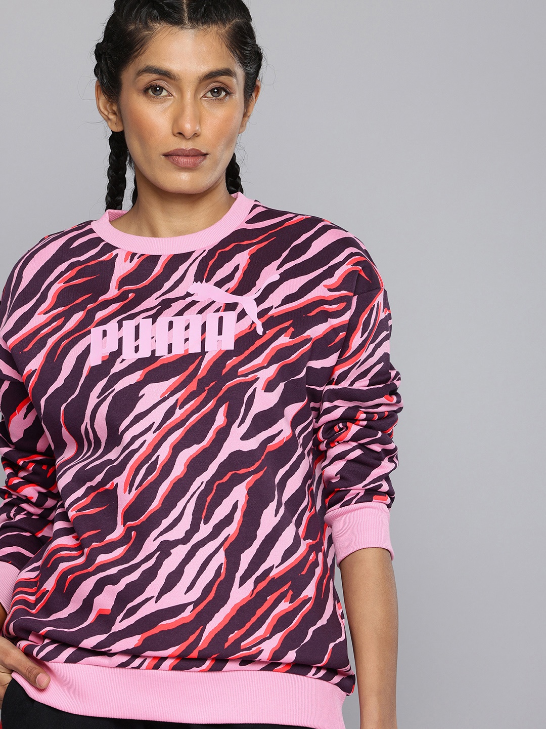 

Puma ANIMAL Graphic Printed Relaxed Fit Sweatshirt, Pink