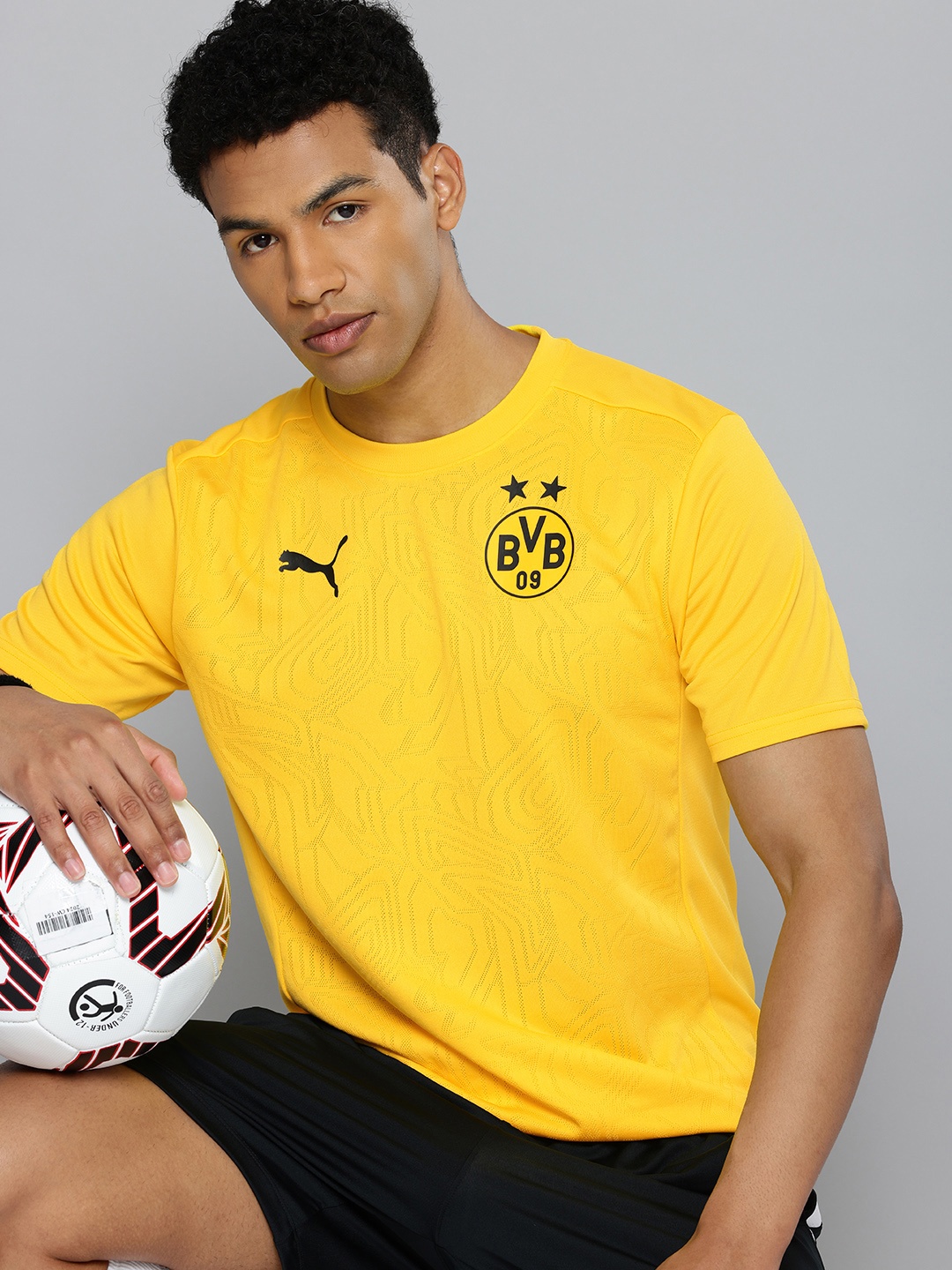 

Puma Borussia Dortmund Training dryCELL Slim Fit Football JerseyT-shirt, Yellow