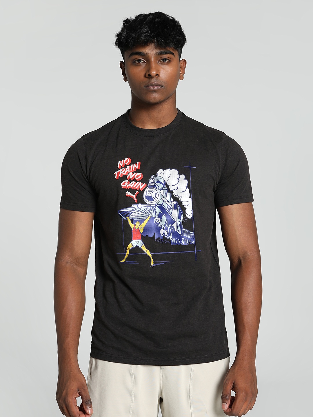 

Puma No Train No Gain Printed DryCell Training T-shirt, Black