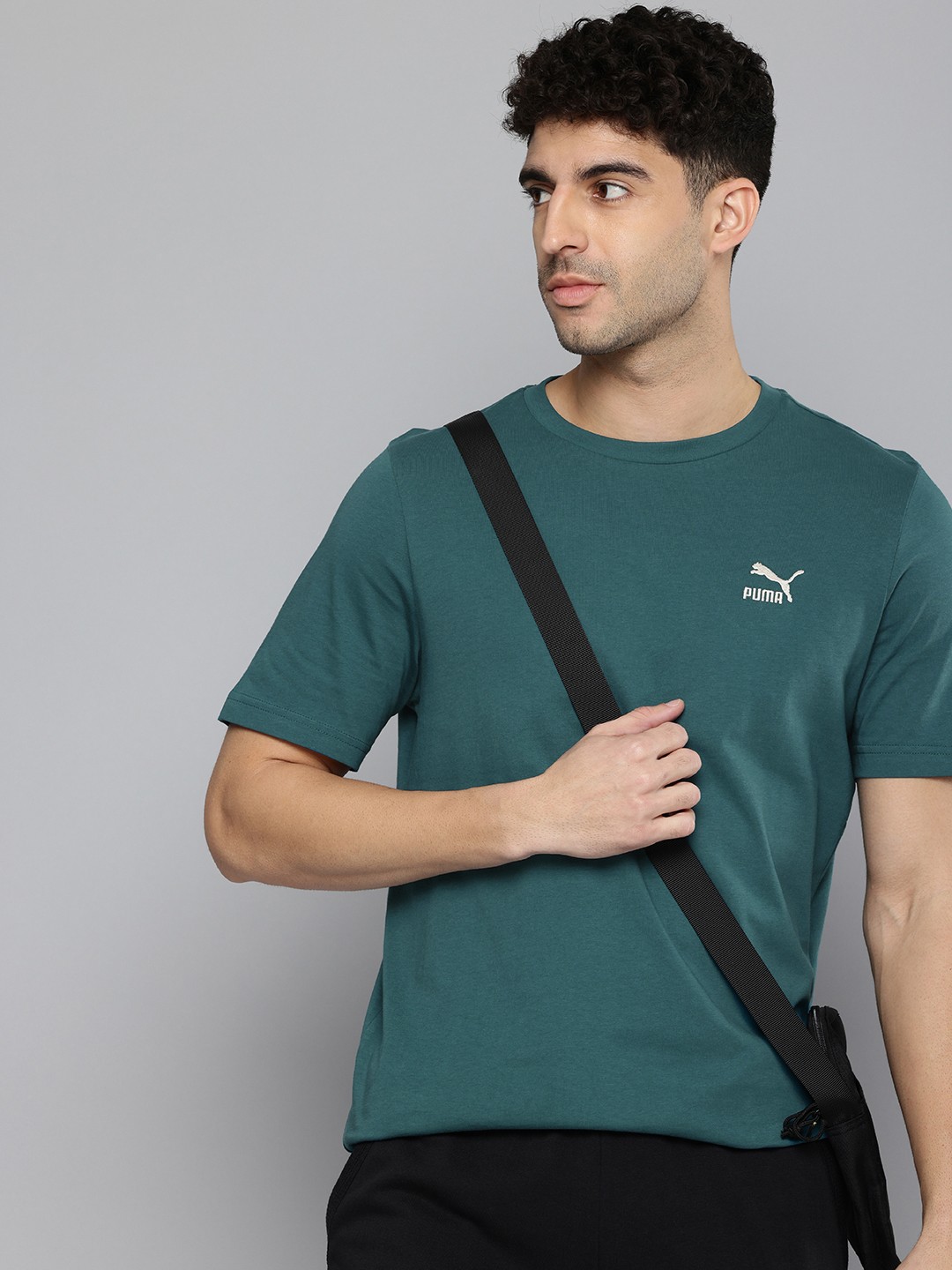 

Puma CLASSICS Small Logo Pure Cotton Outdoor T-shirt, Green
