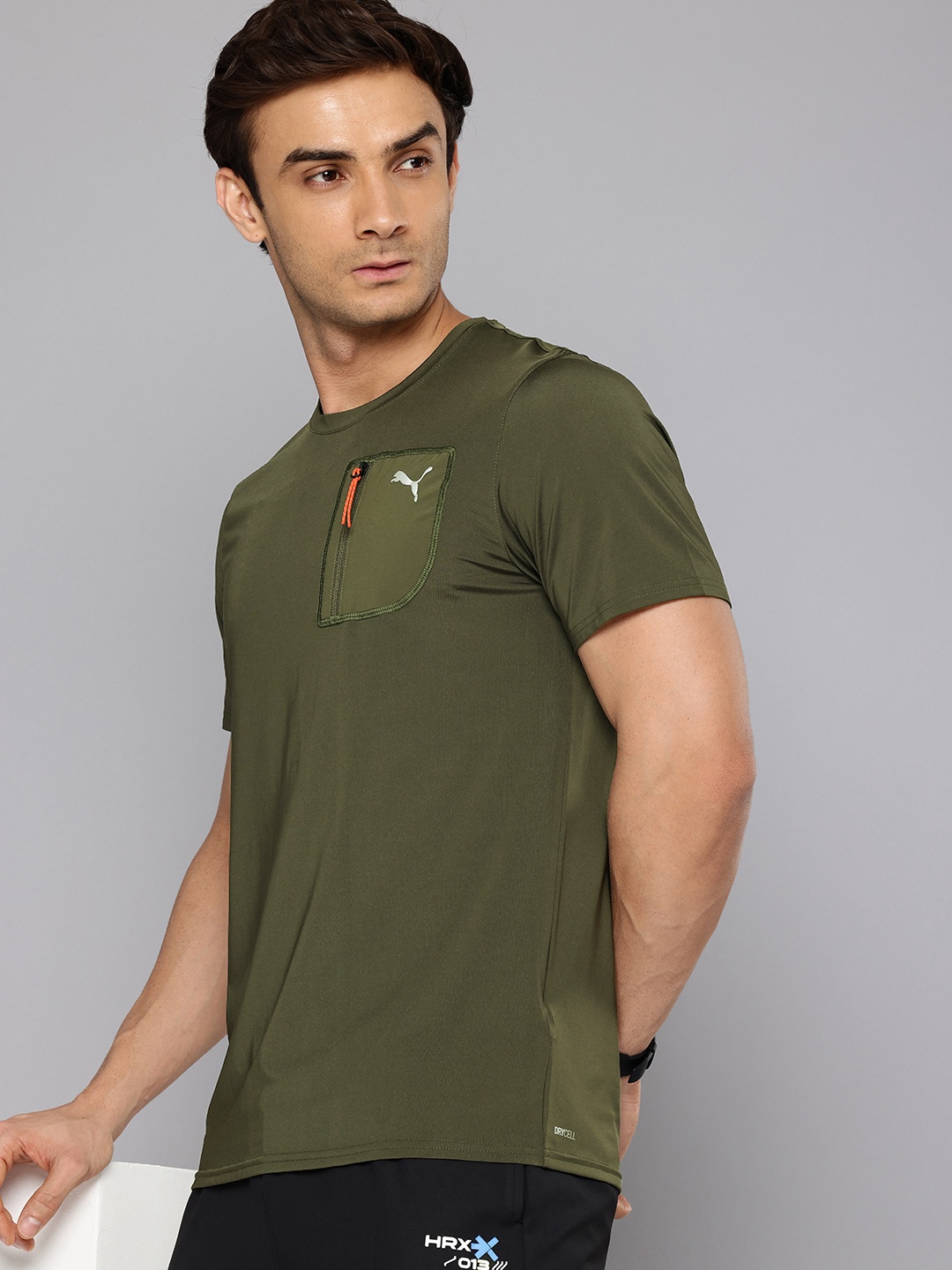 

Puma Poly Cargo Drycell Sports T-shirt, Olive