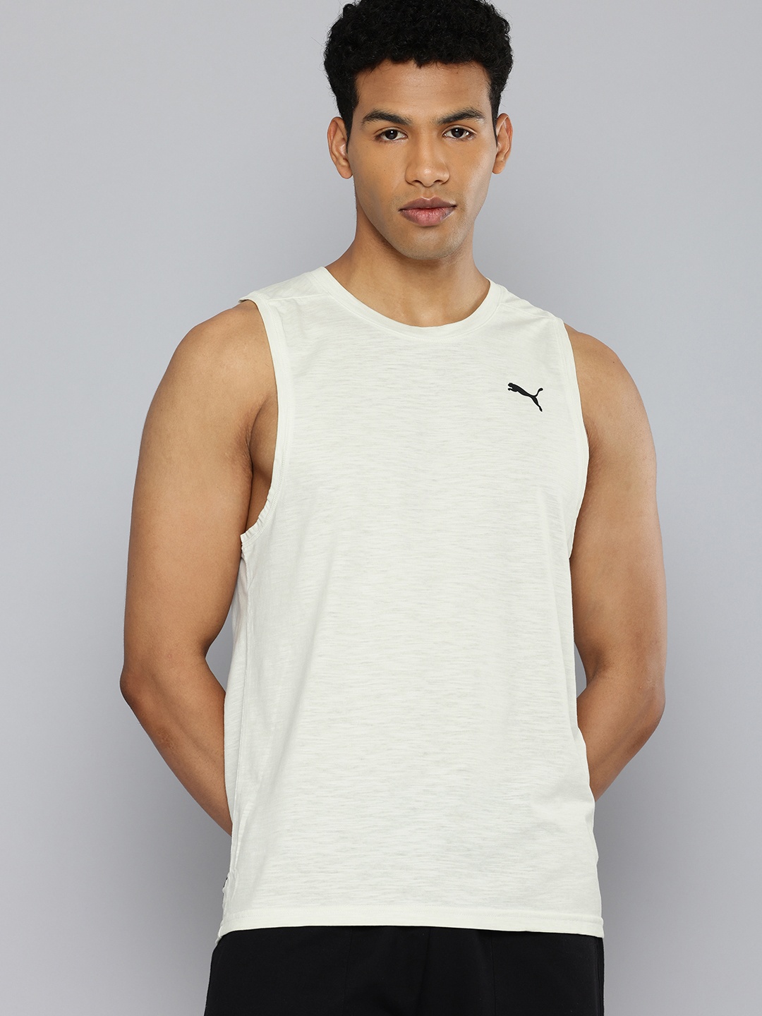 

Puma STUDIO FOUNDATION Sleeveless Yoga Tank T-shirt, Off white