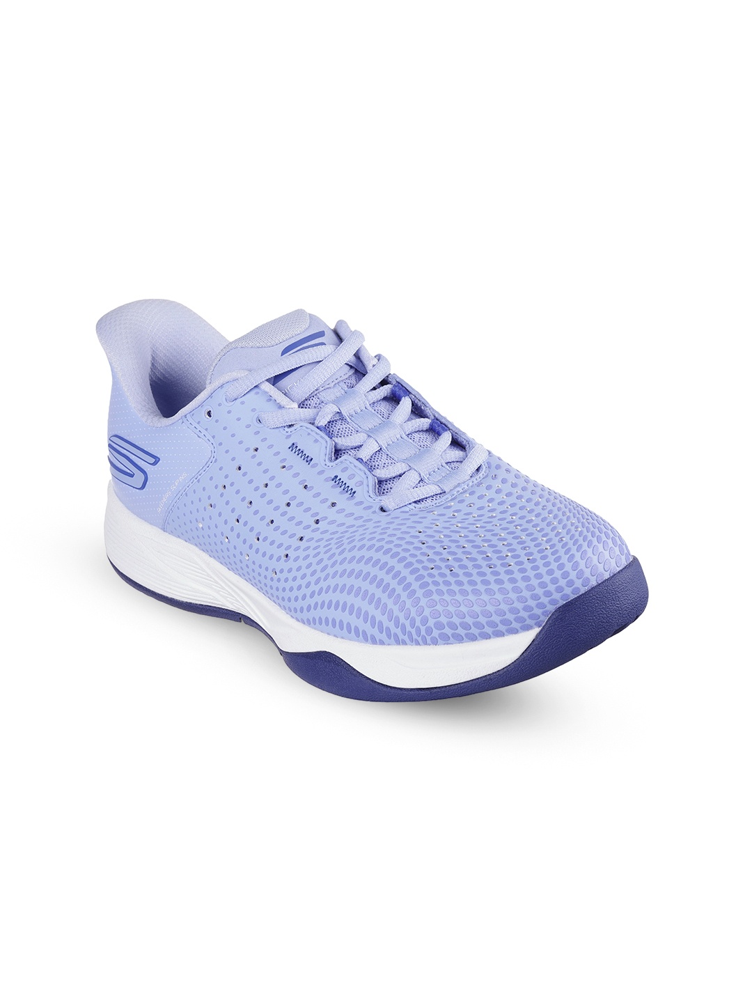 

Skechers Women Self Design Lace Ups Non Marking Tennis Shoes, Blue