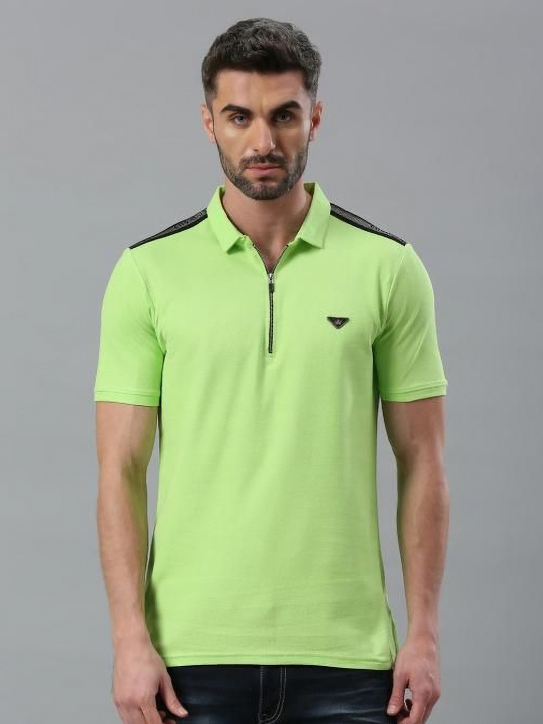 

Klub Fox Men Solid Polo Collar Polyester Tshirt, Green